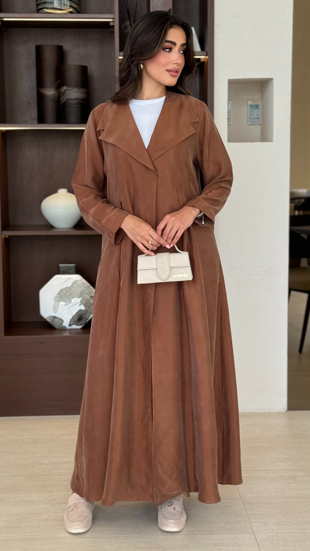 Widad Brown Gold Abaya