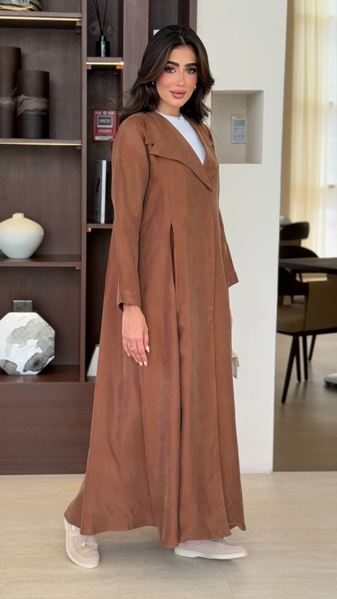 Widad Brown Gold Abaya