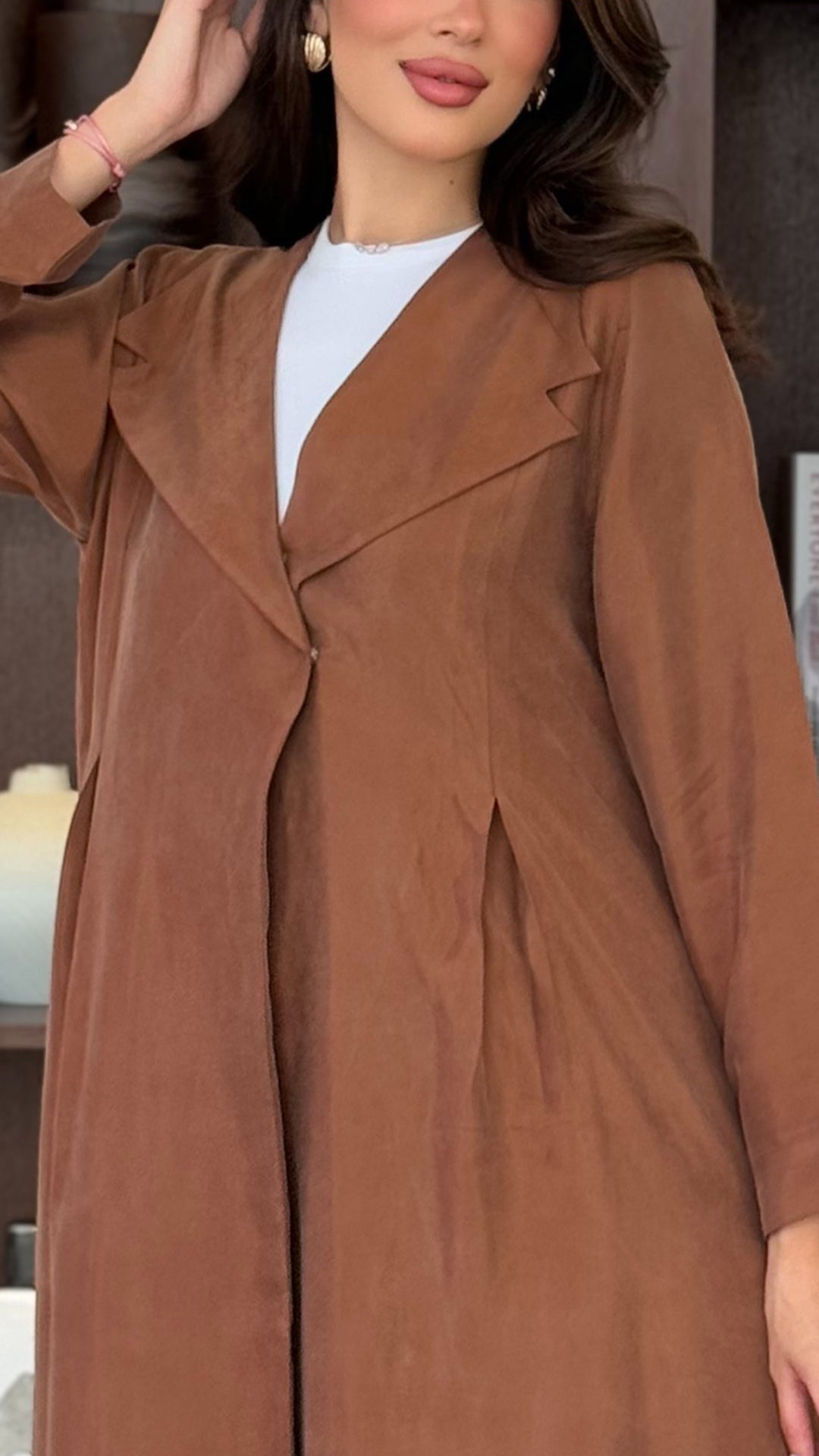 Widad Brown Gold Abaya