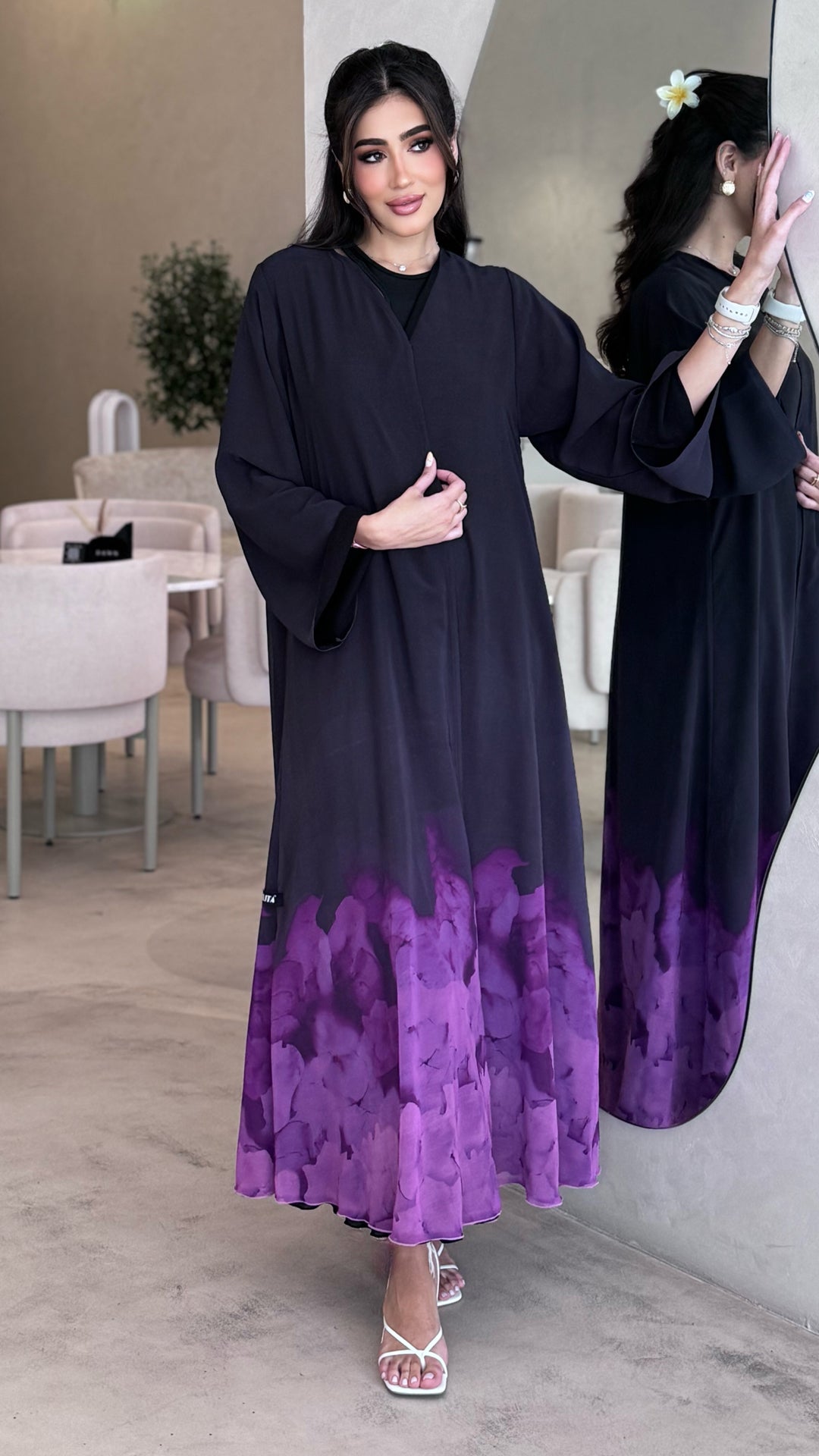 Raheeq Purple Abaya