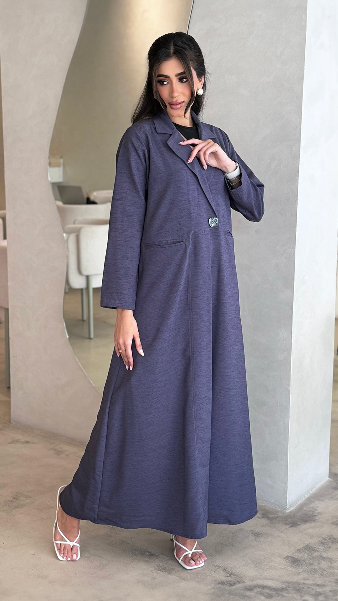 Ghadah Grey Abaya