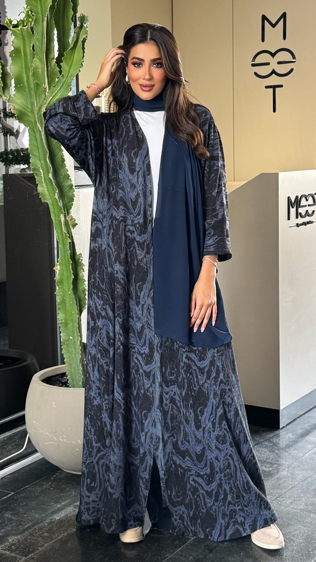 Serene Navy Blue Abaya