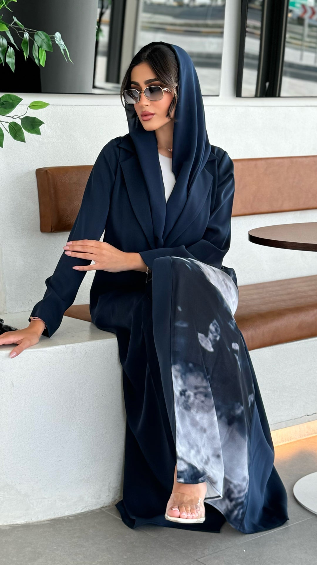 Dalal Navy Blue Abaya