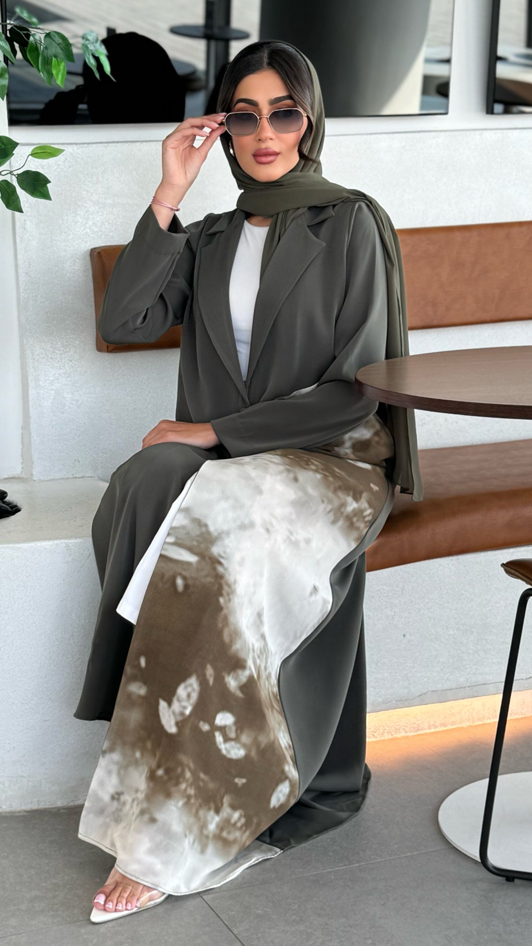 Dalal Olive Green Abaya
