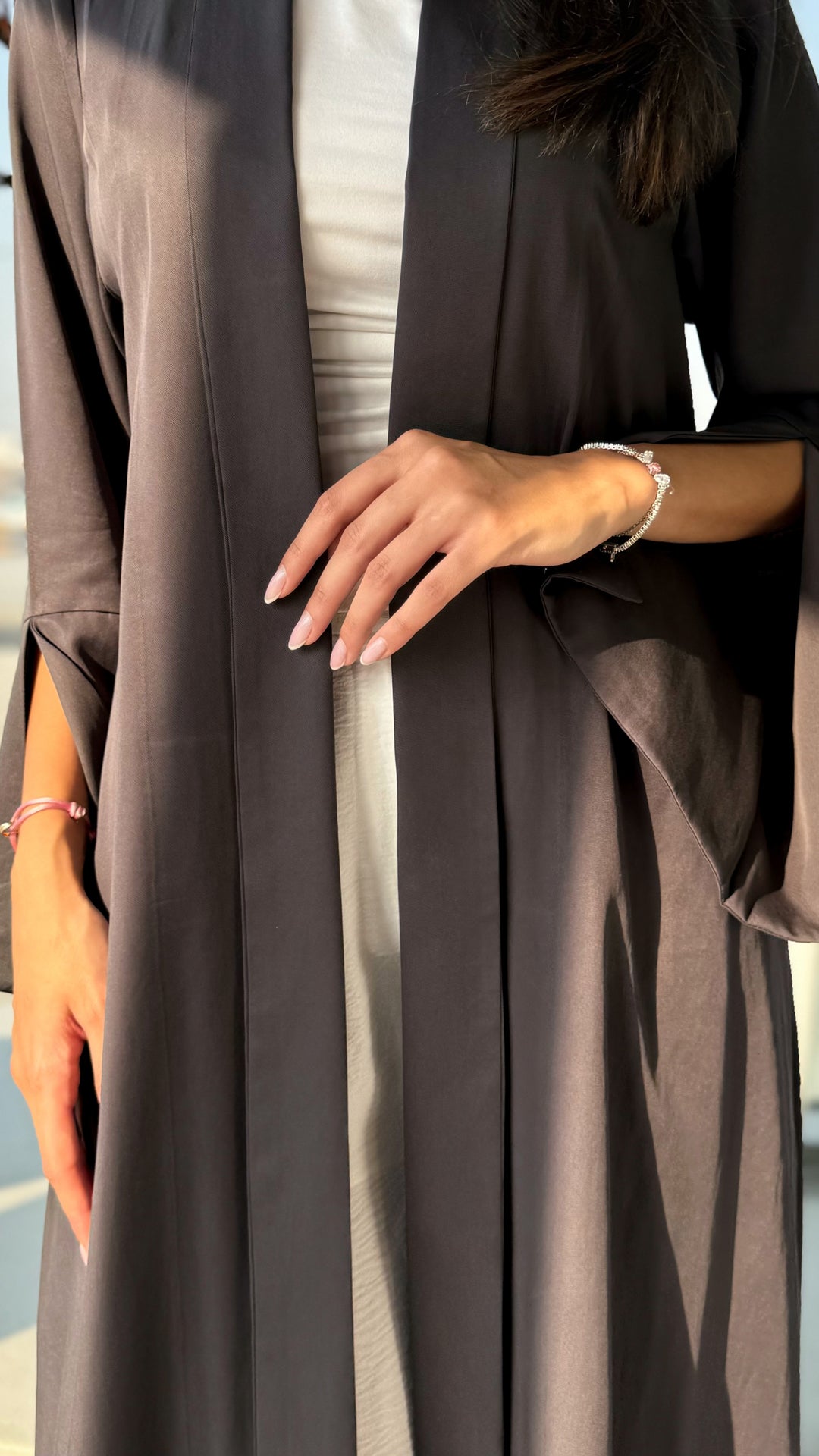 Maya Dark Grey Abaya