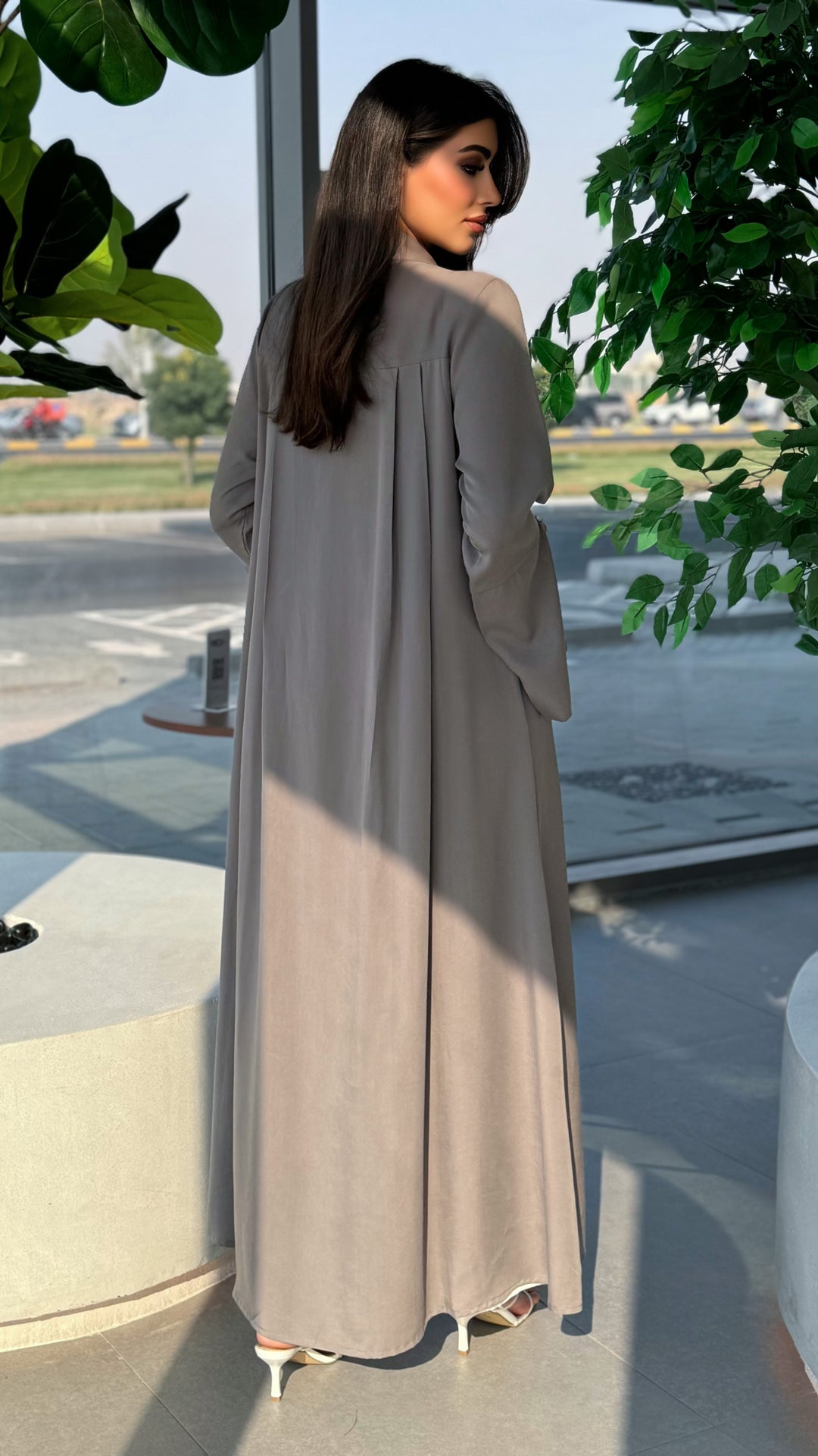 Maya Light Grey Abaya