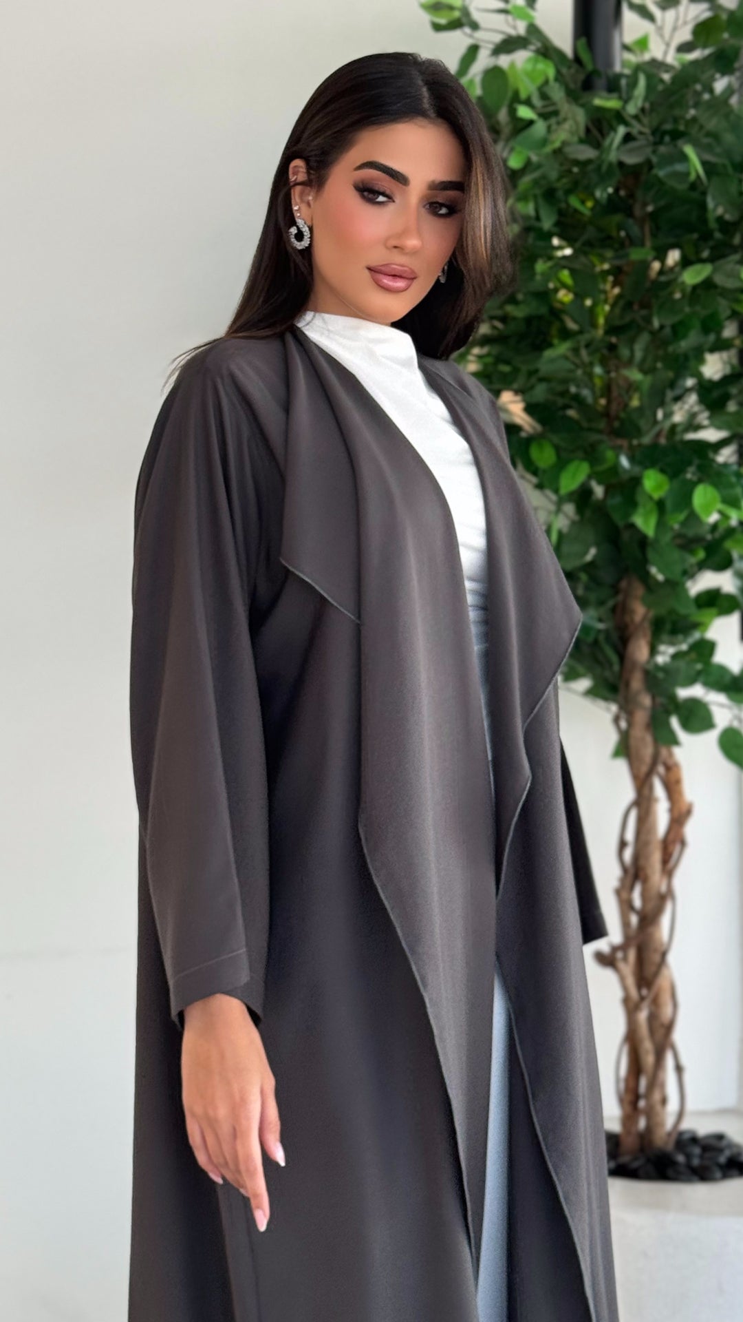 Misk Dark Grey Abaya