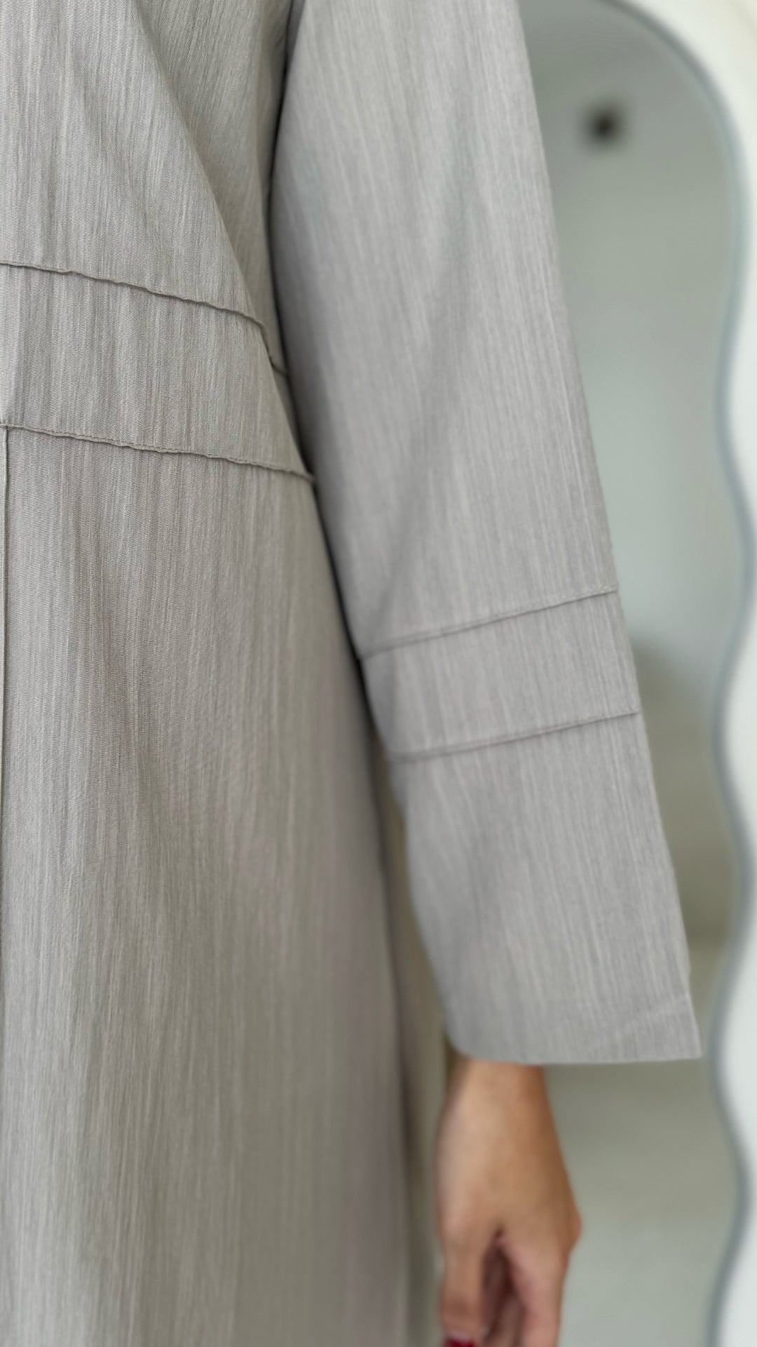 Hoor Greyish Beige Abaya