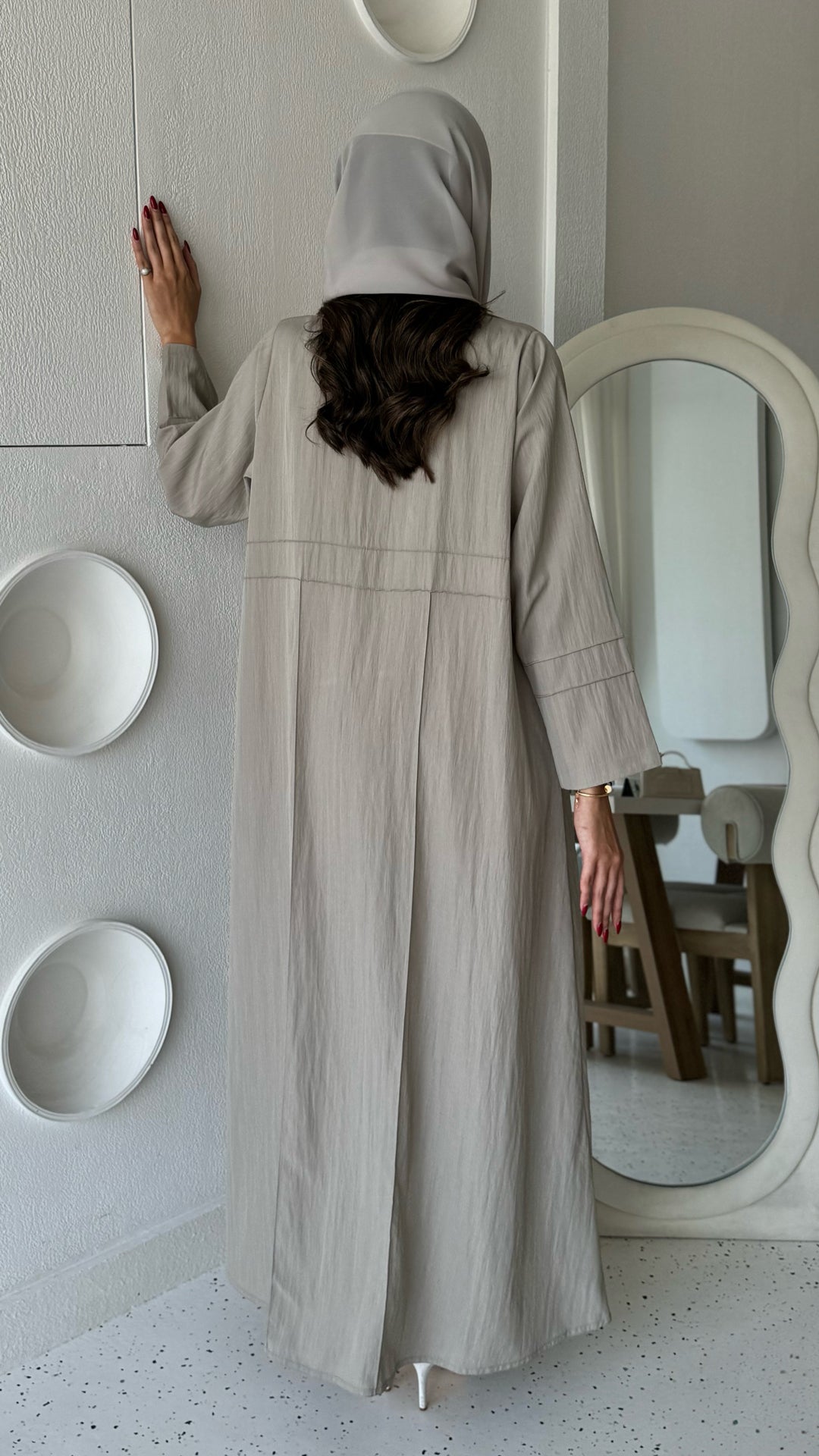Hoor Greyish Beige Abaya