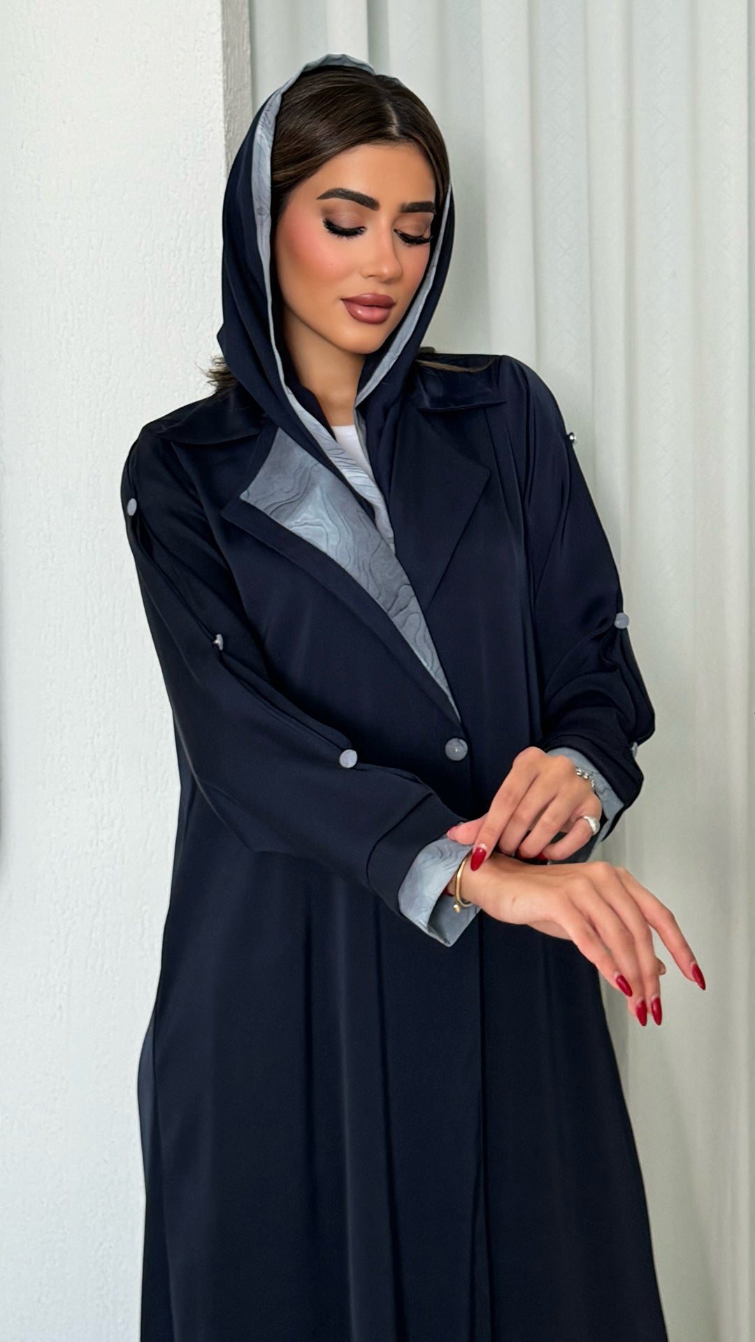 Farah Navy Blue Abaya