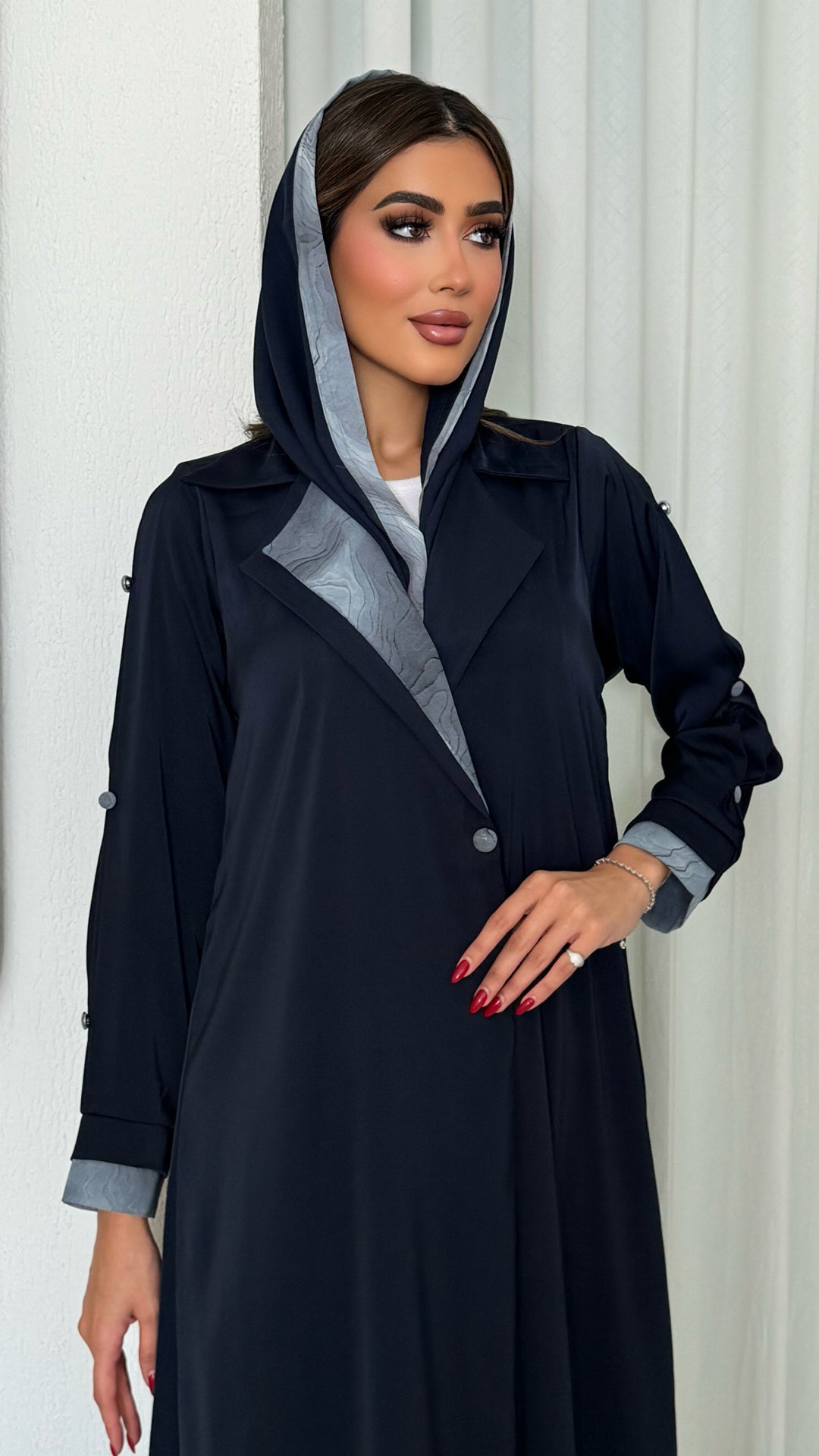 Farah Navy Blue Abaya