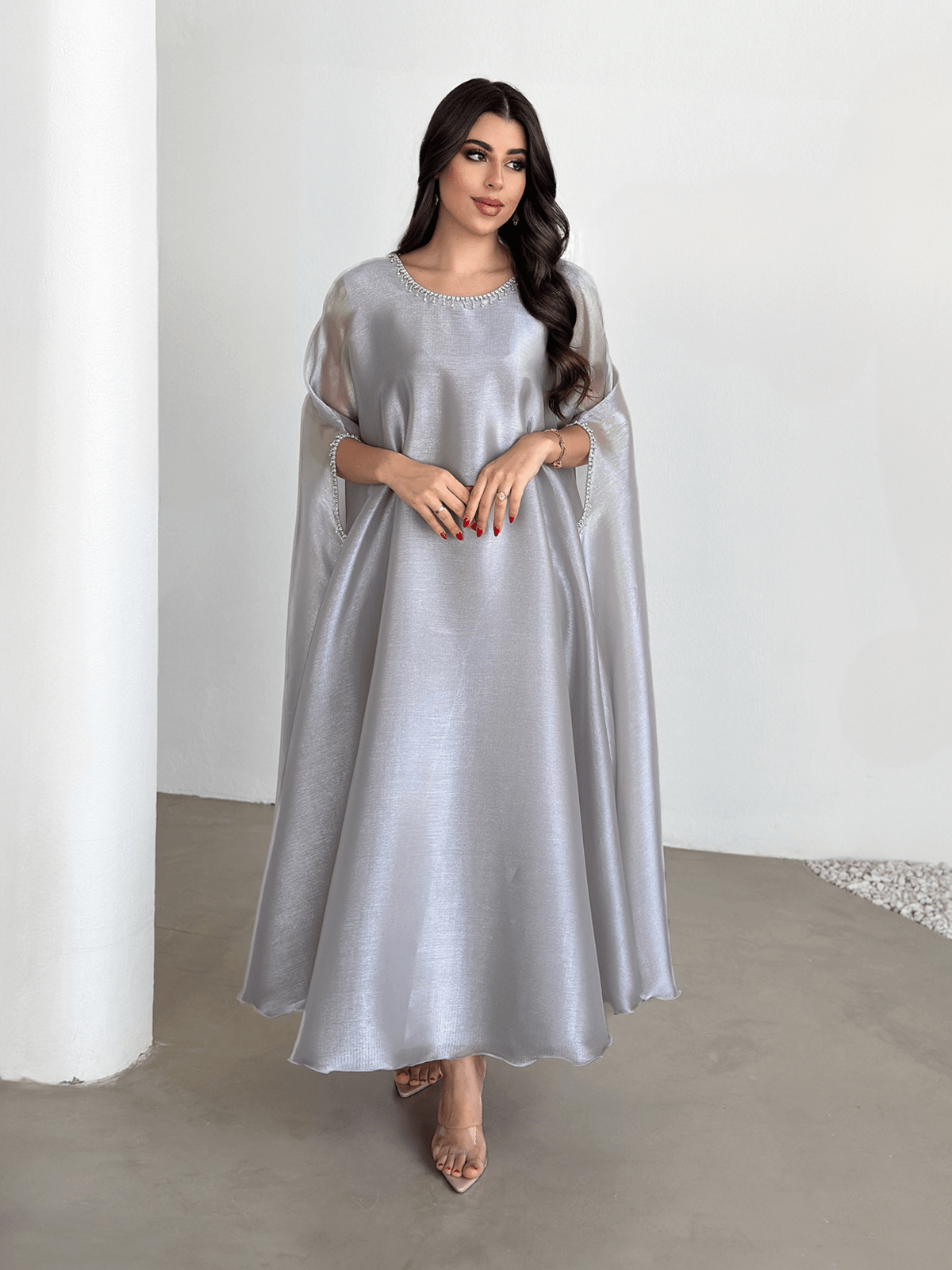 Lulu Organza Grey Dress