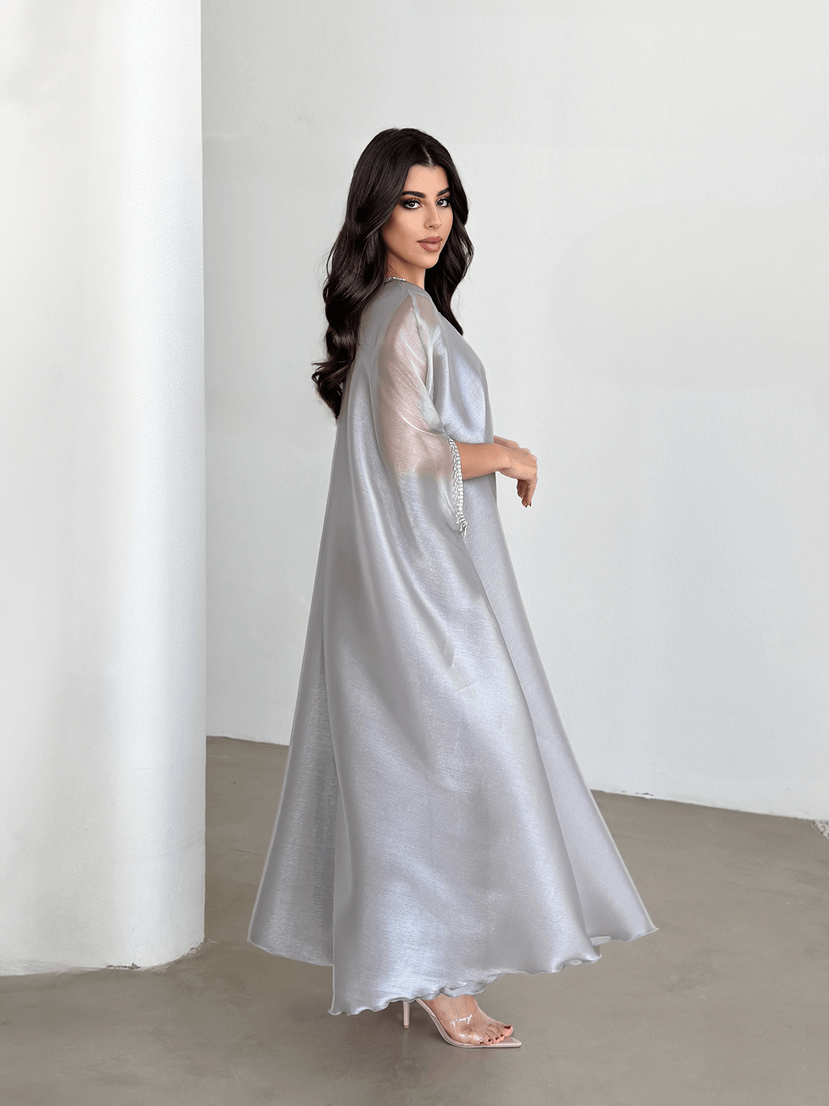 Lulu Organza Grey Dress