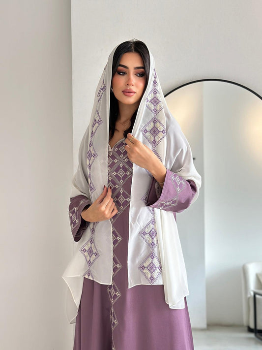 Vintage Purple Kaftan Abaya