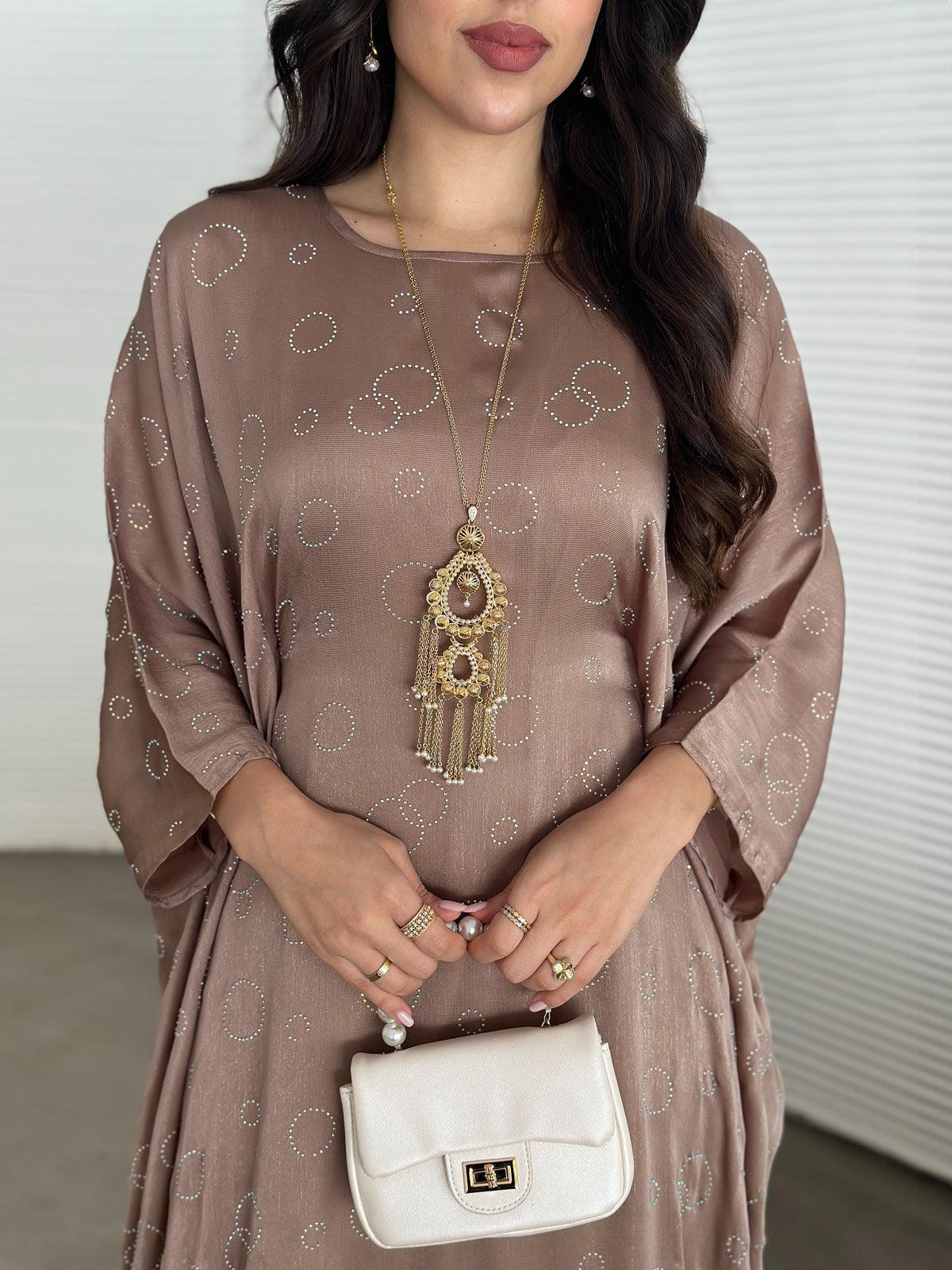 Layla Brown Kaftan Abaya