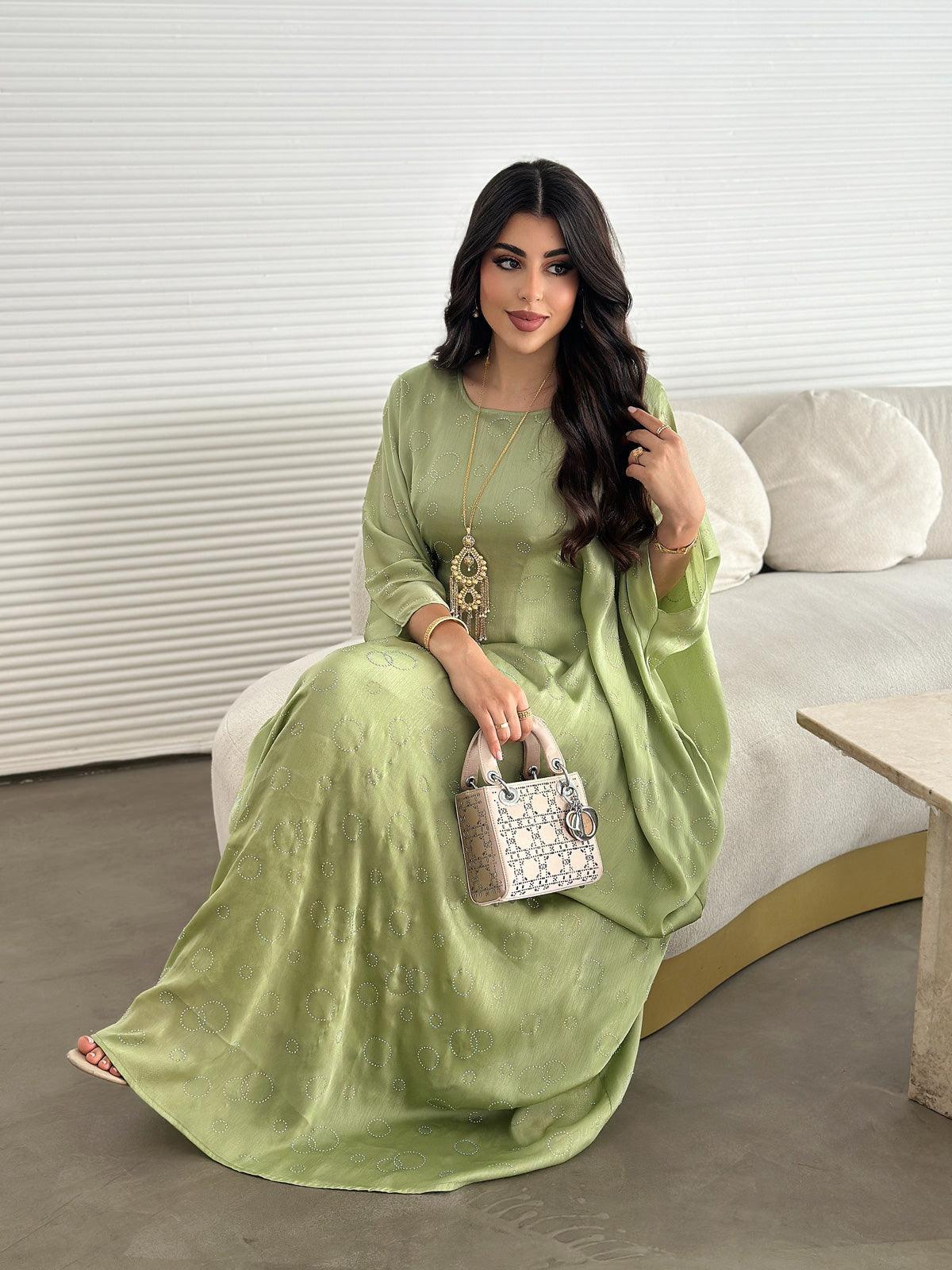 Layla Green Kaftan Abaya
