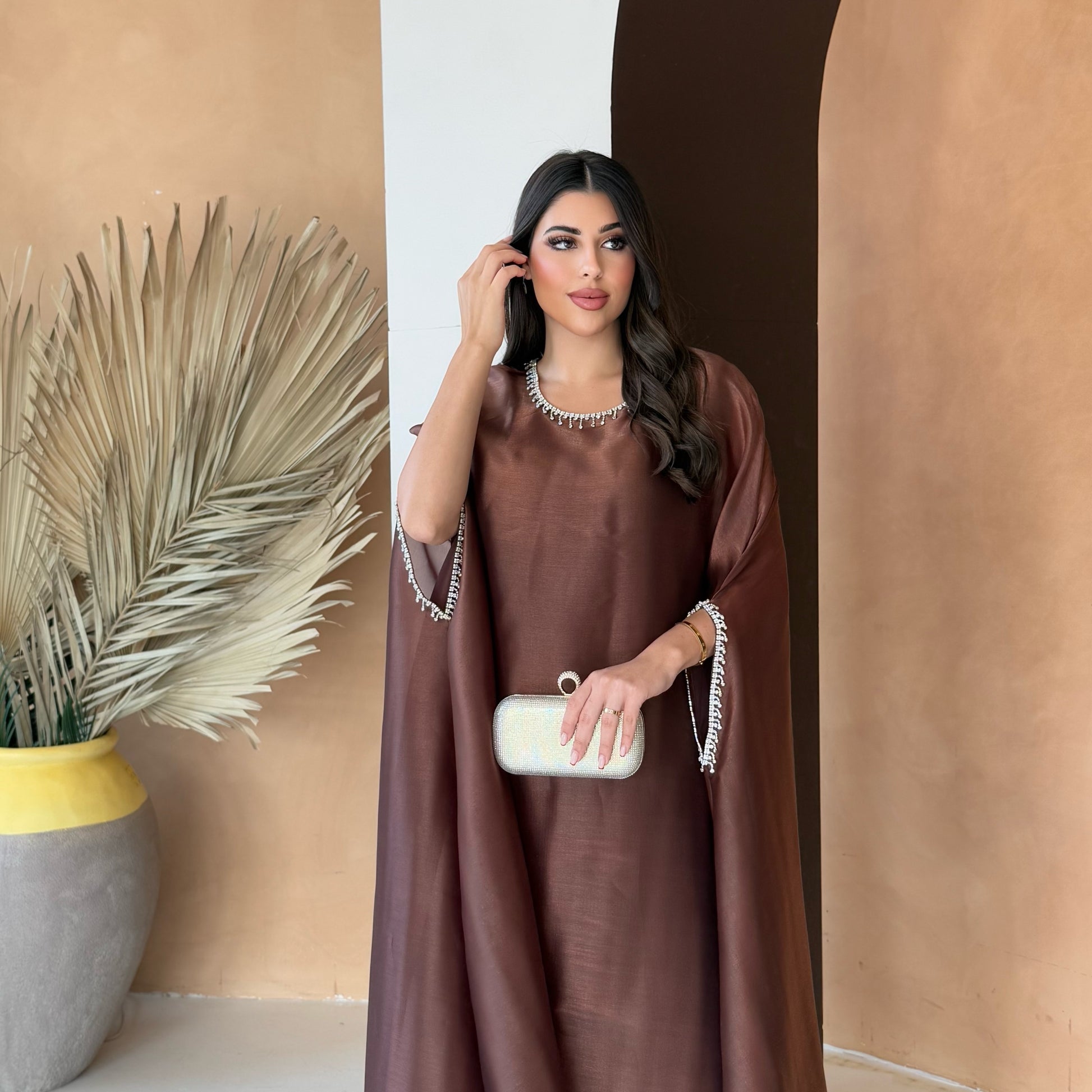 Lulu Organza Light Brown Dress