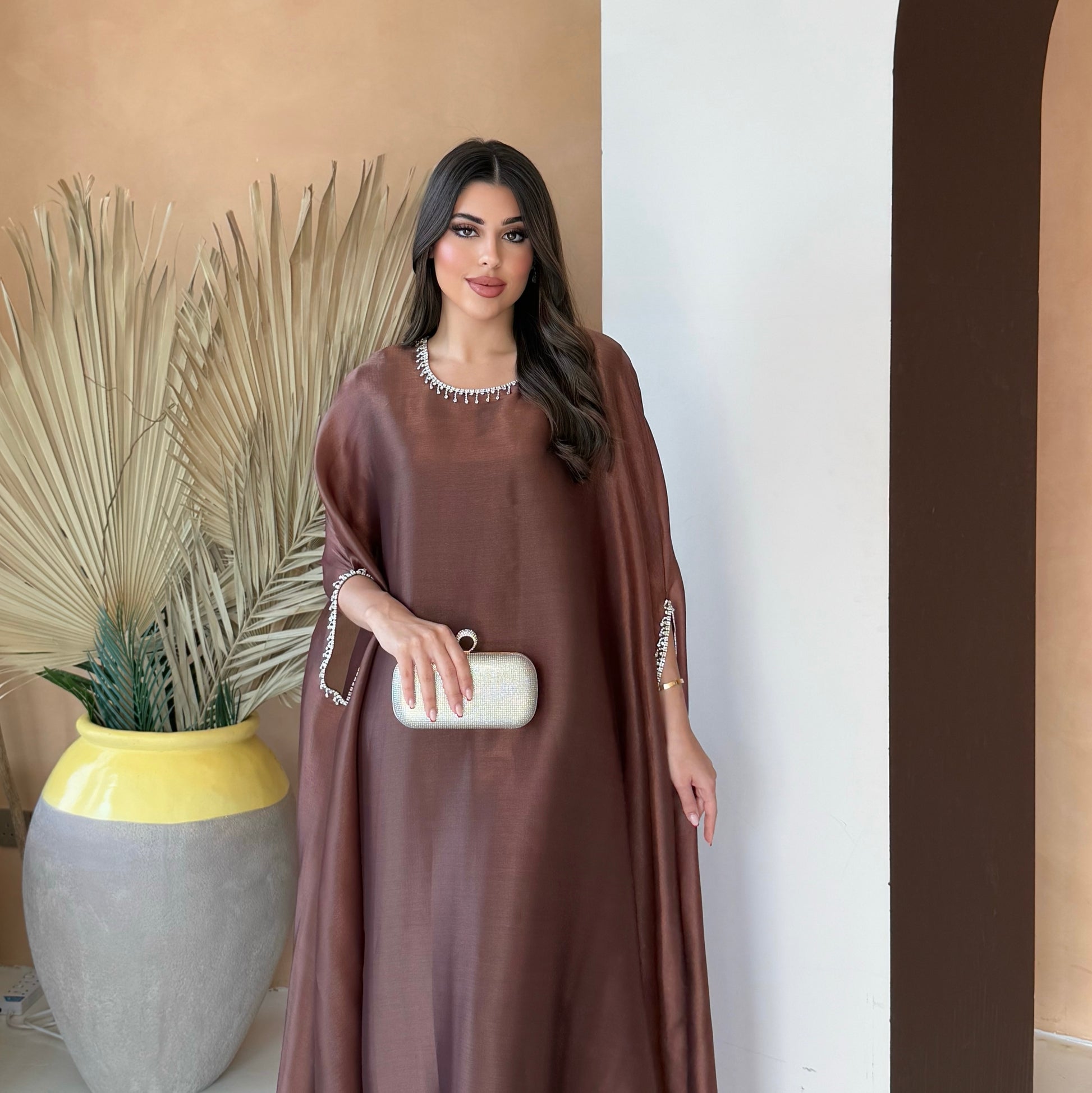 Lulu Organza Light Brown Dress