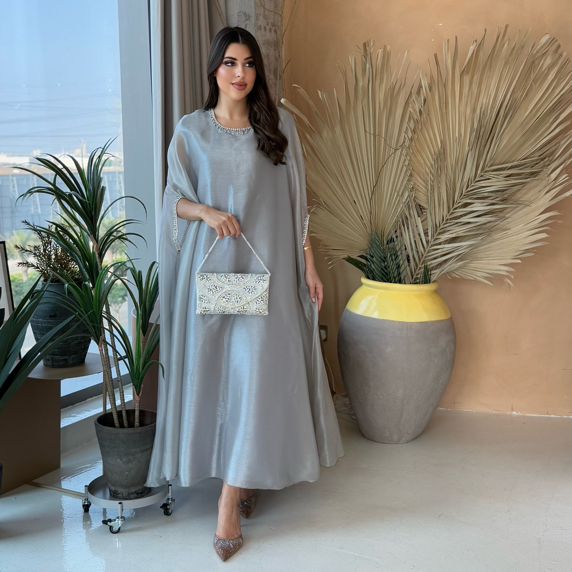 Lulu Organza Grey Dress