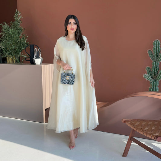 Lulu Organza Off White Dress