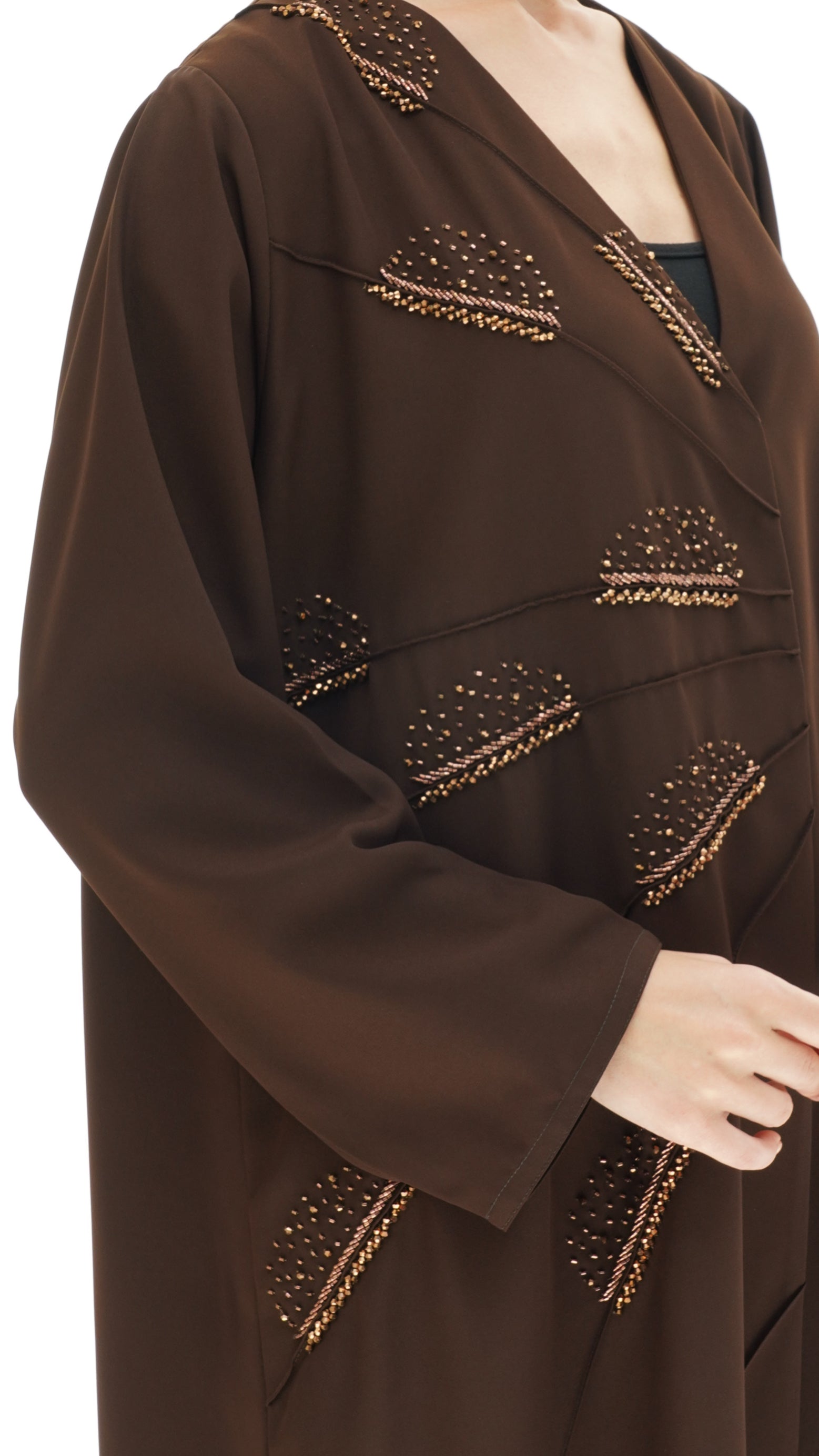 Belle Ombre Brown Abaya Japanese Handmade