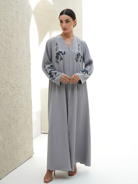 Alaya Japanese Grey Abaya
