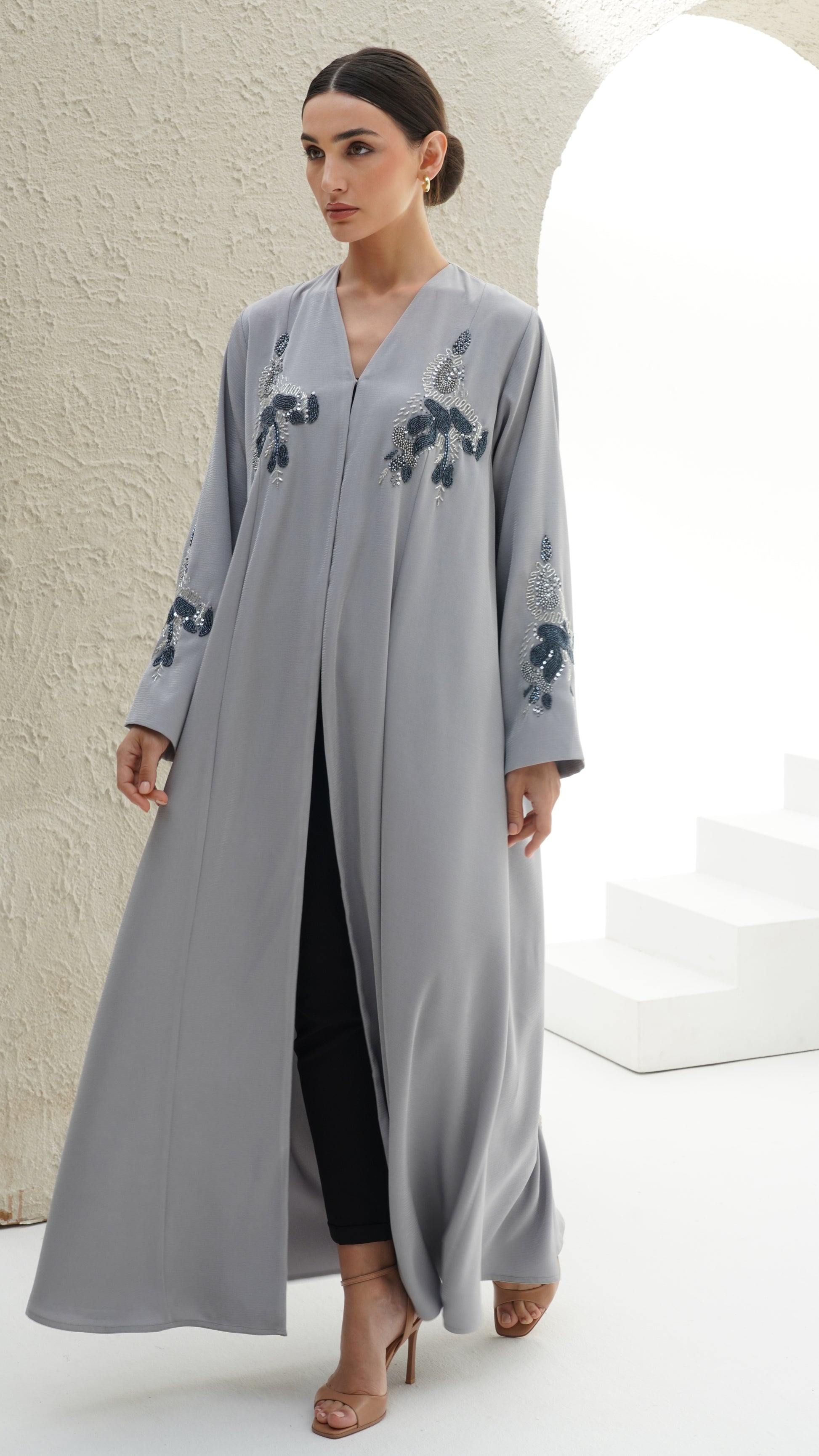 Alaya Japanese Grey Abaya