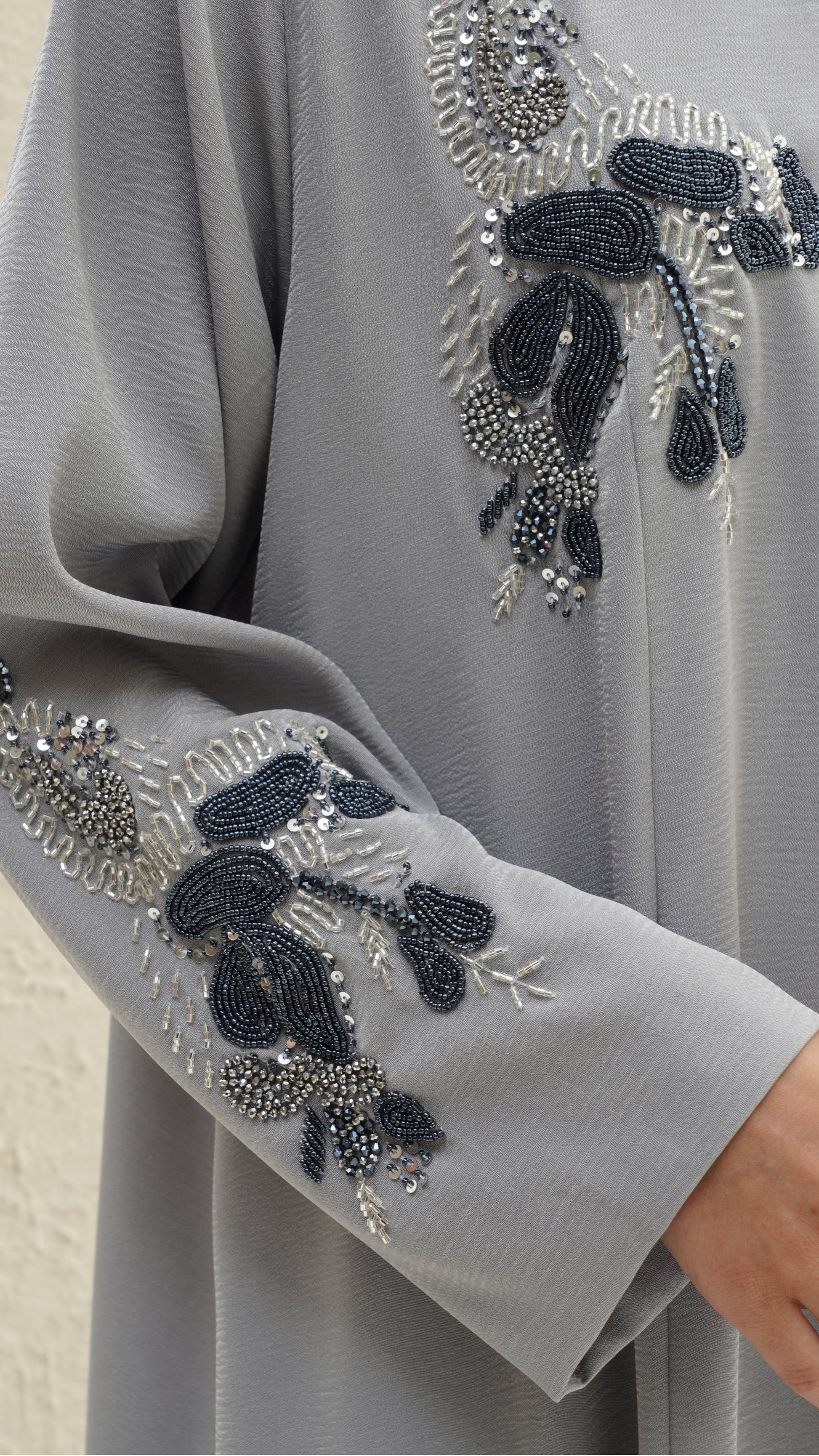 Alaya Japanese Grey Abaya