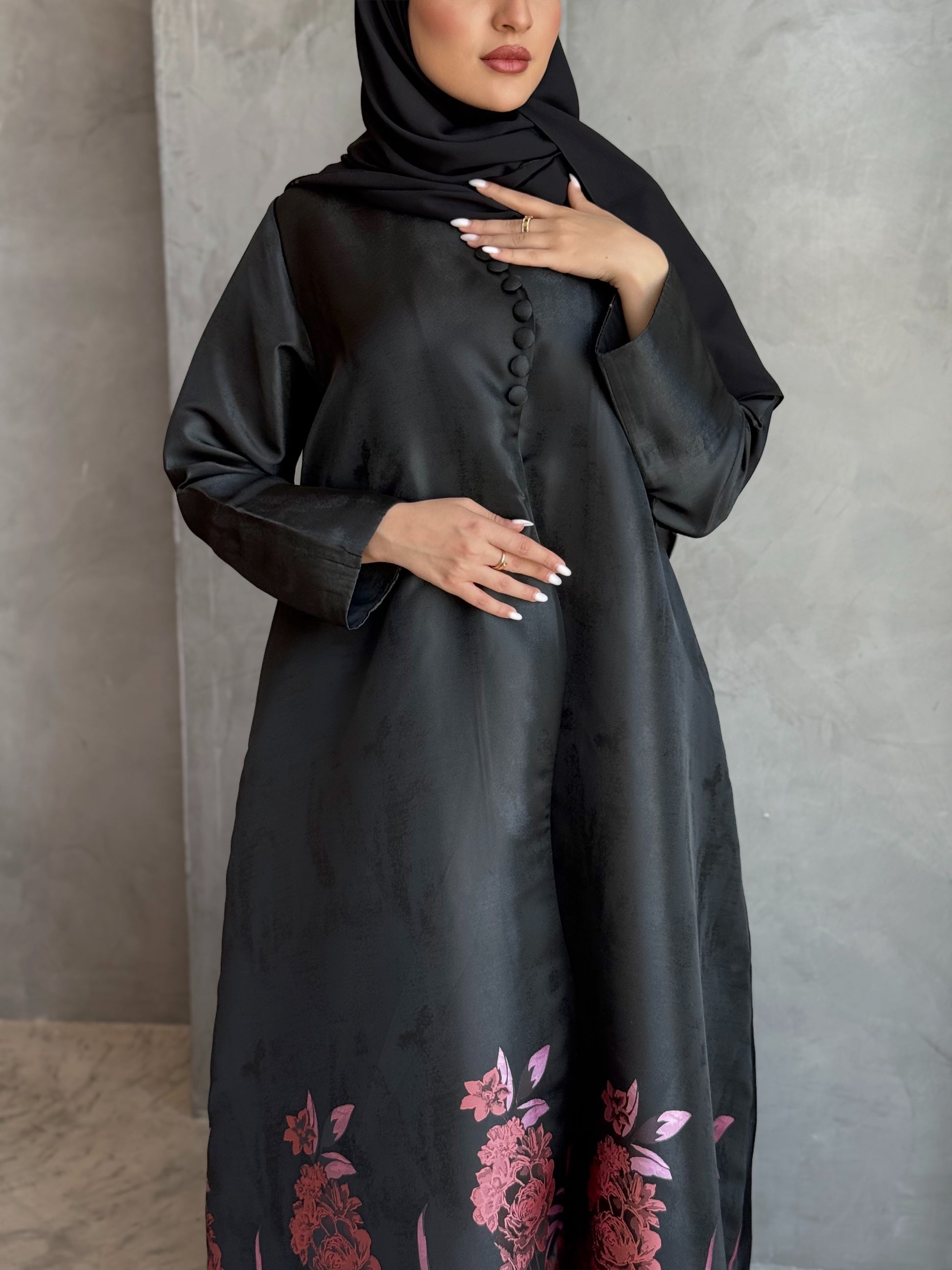 Satin Red Abaya