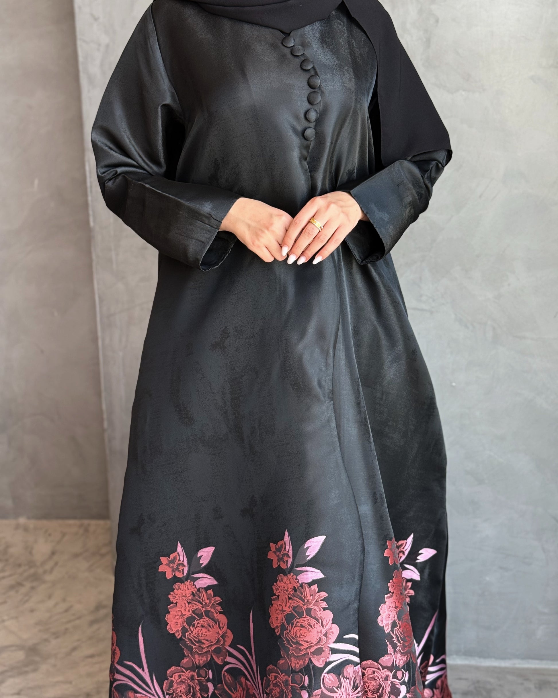Satin Red Abaya