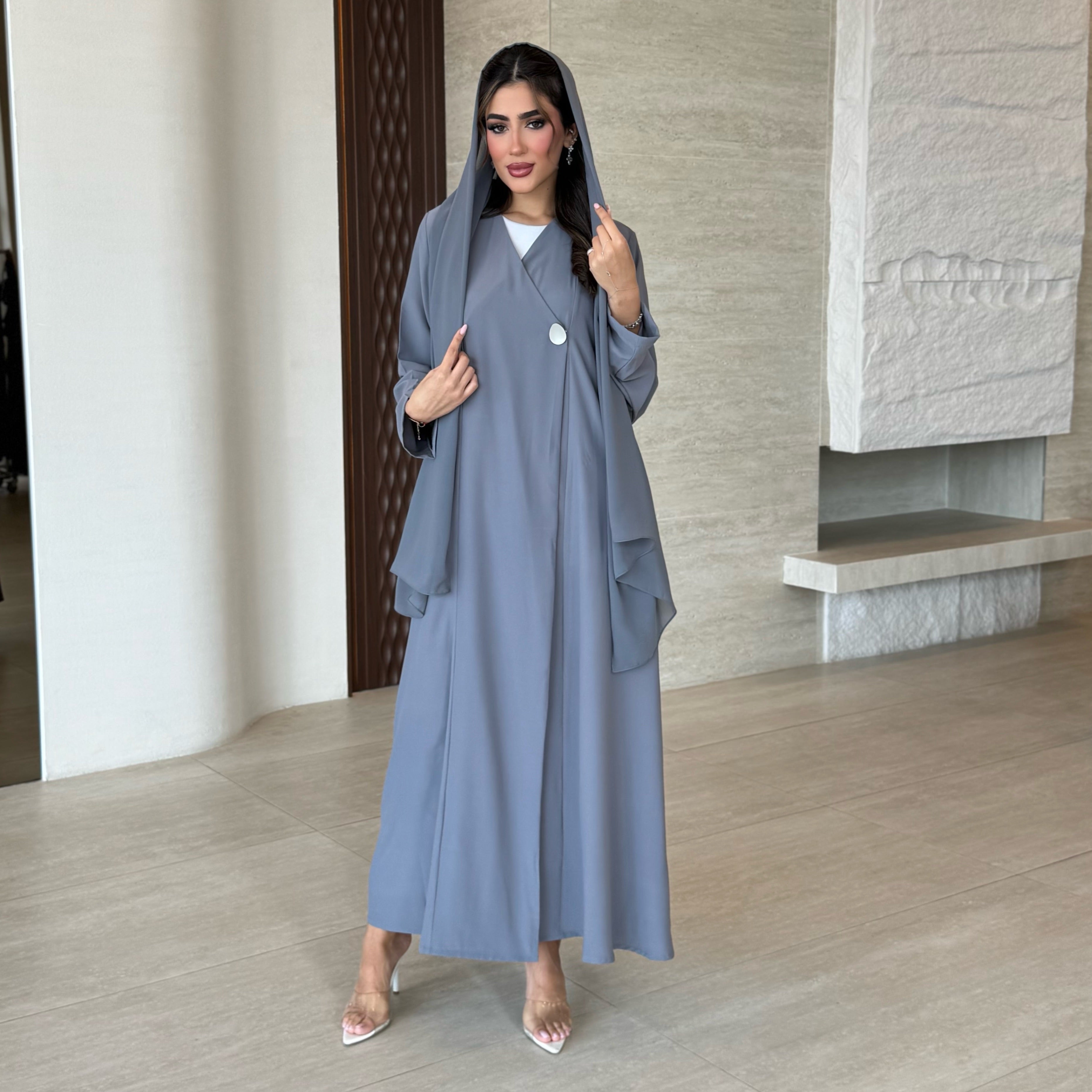 Sher Grey Abaya