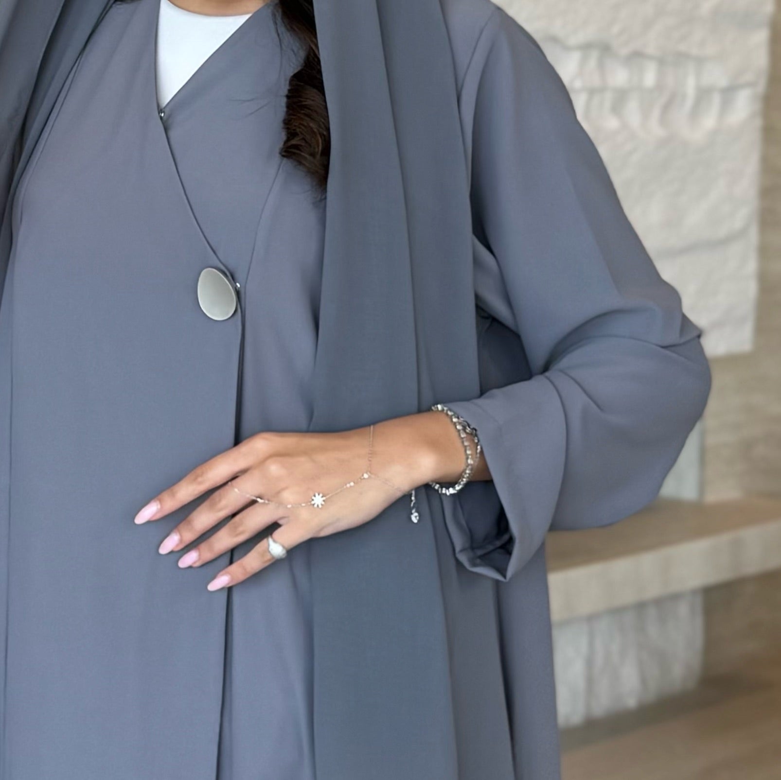 Sher Grey Abaya