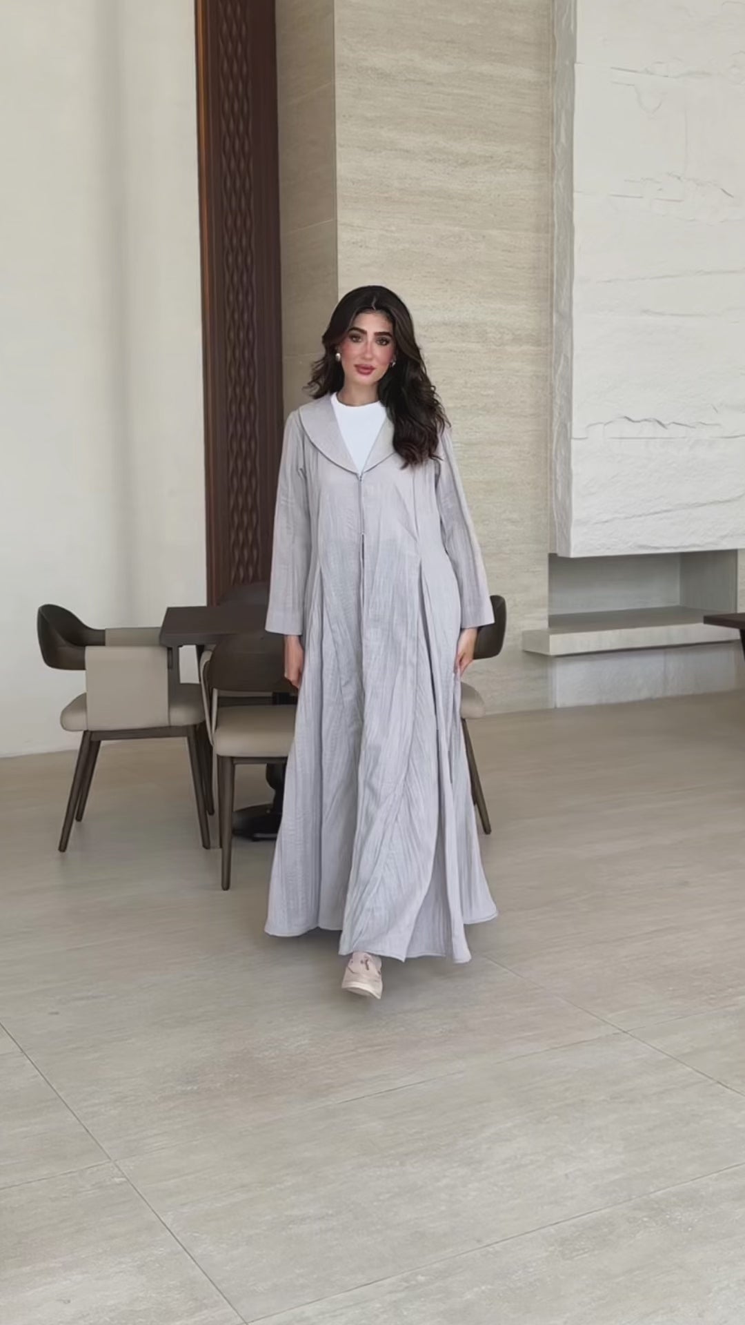 Noor Light Grey Abaya