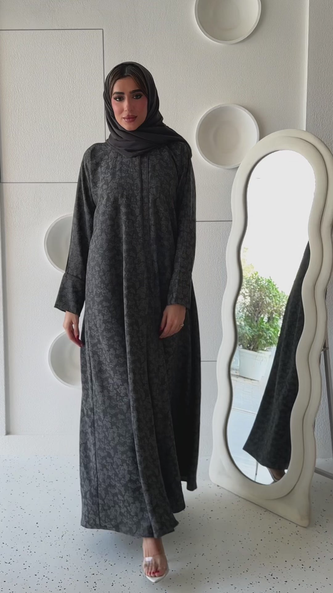 Ghazal Dark Grey Abaya