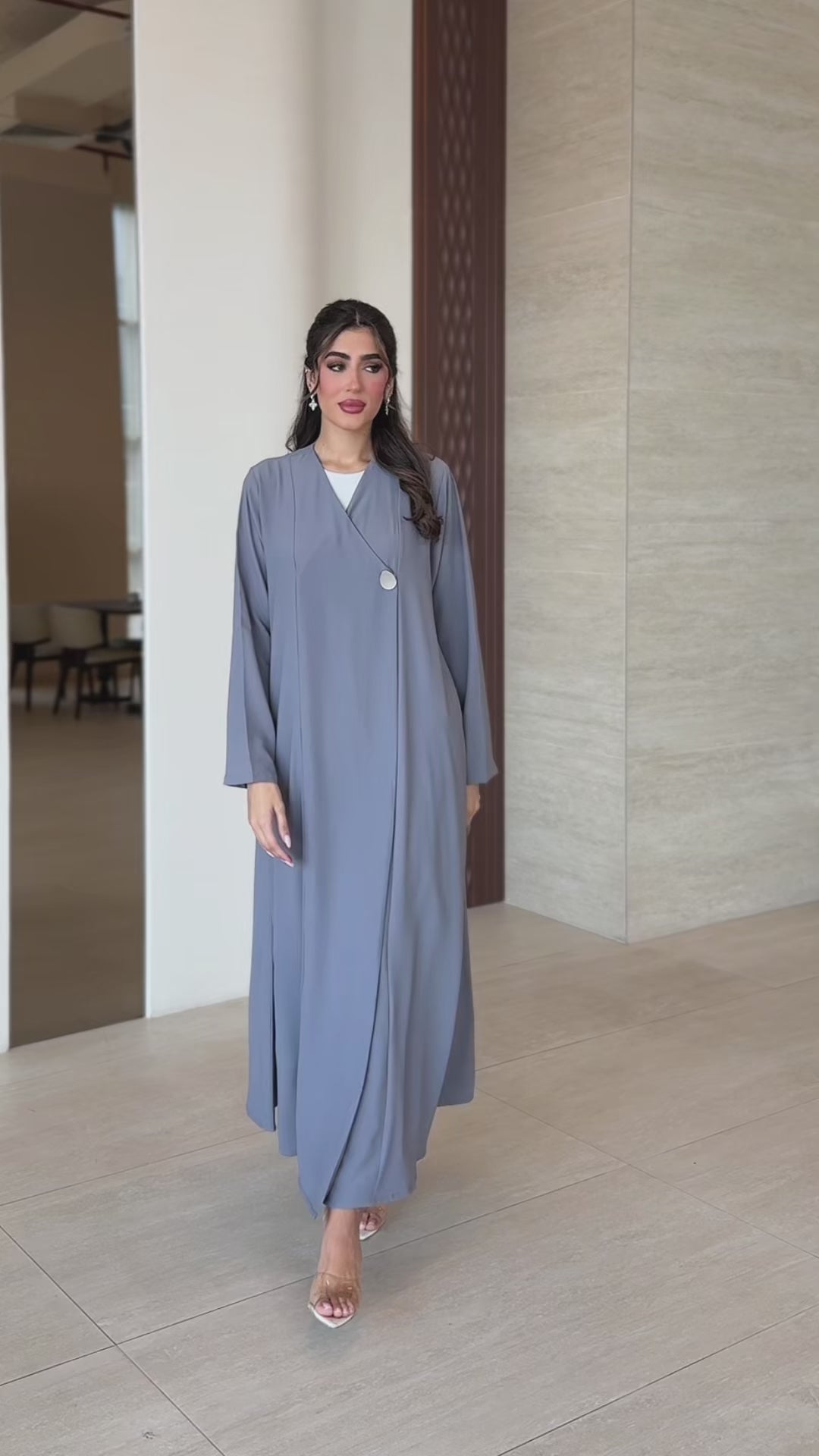 Sher Grey Abaya