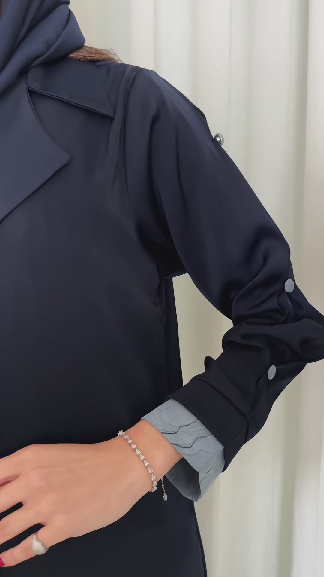 Farah Navy Blue Abaya