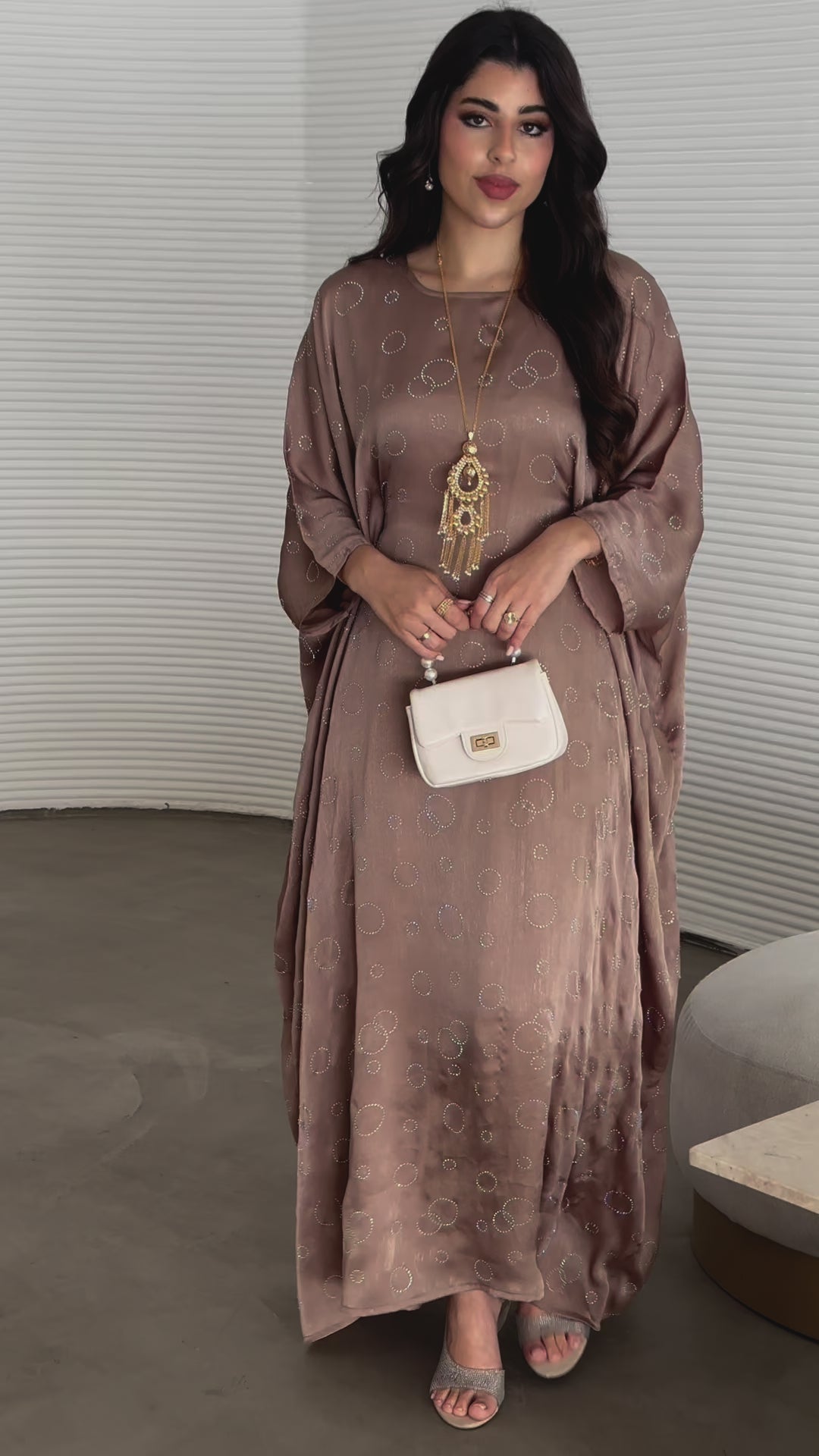 Layla Brown Kaftan Abaya