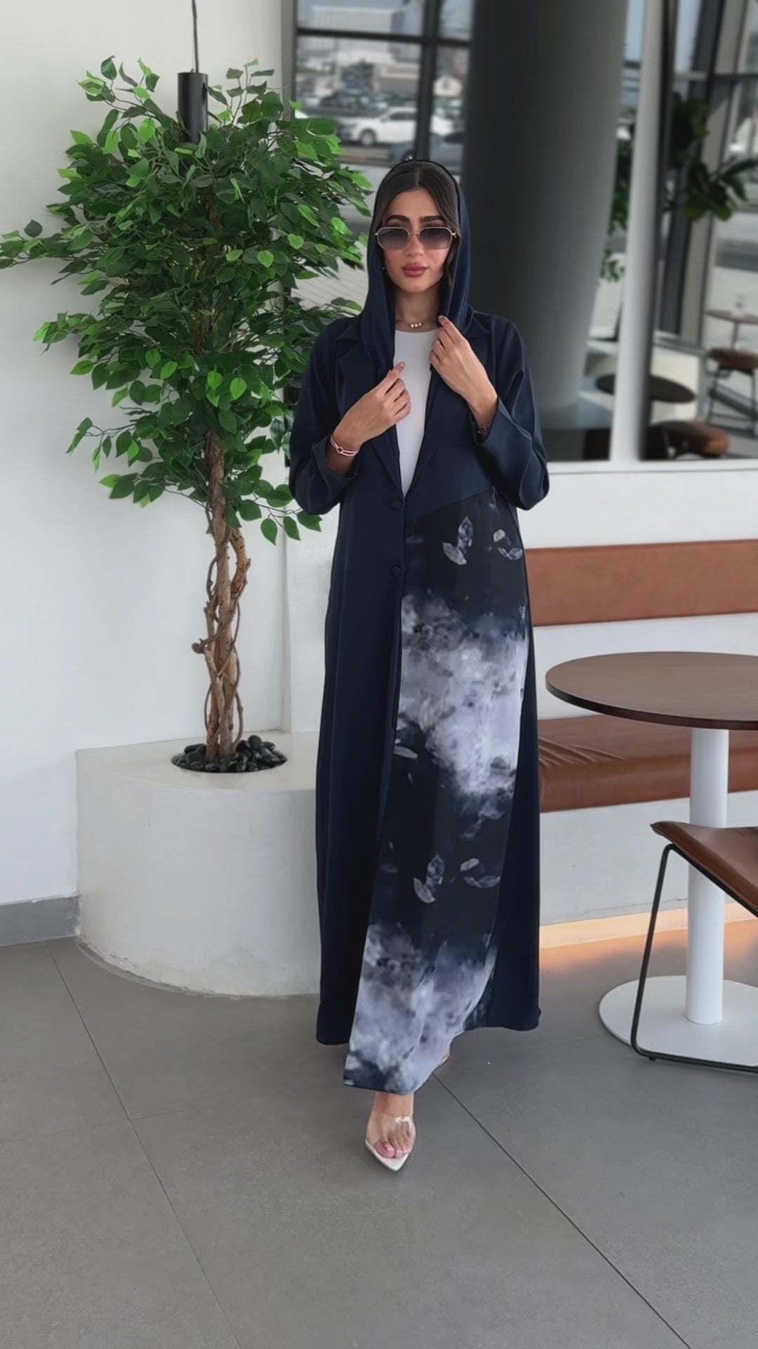 Dalal Navy Blue Abaya