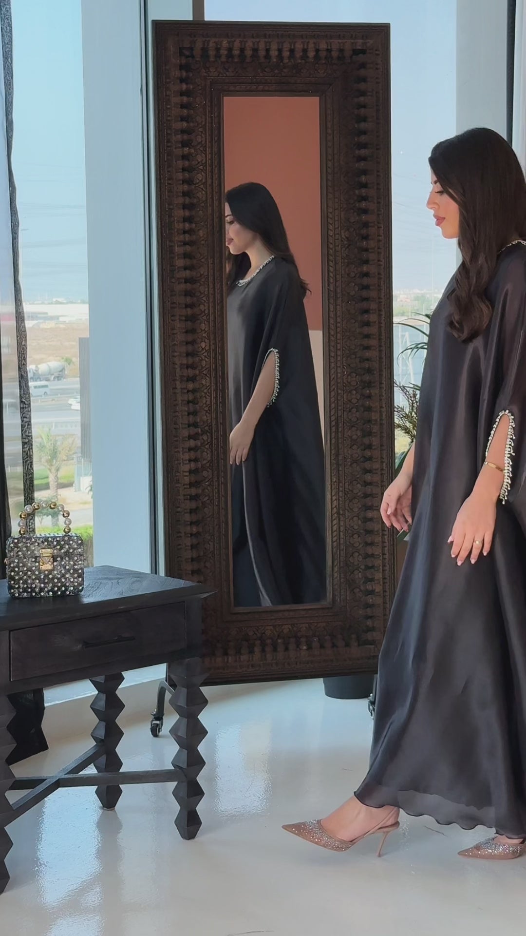 Lulu Organza Black Dress