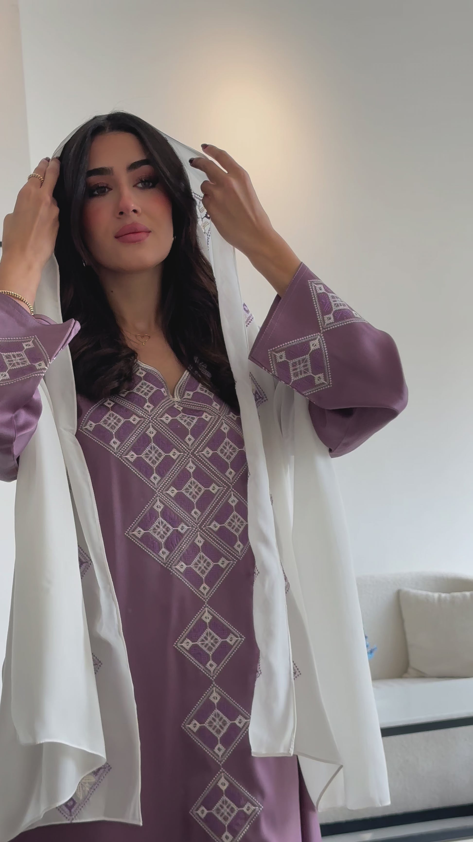 Vintage Purple Kaftan Abaya
