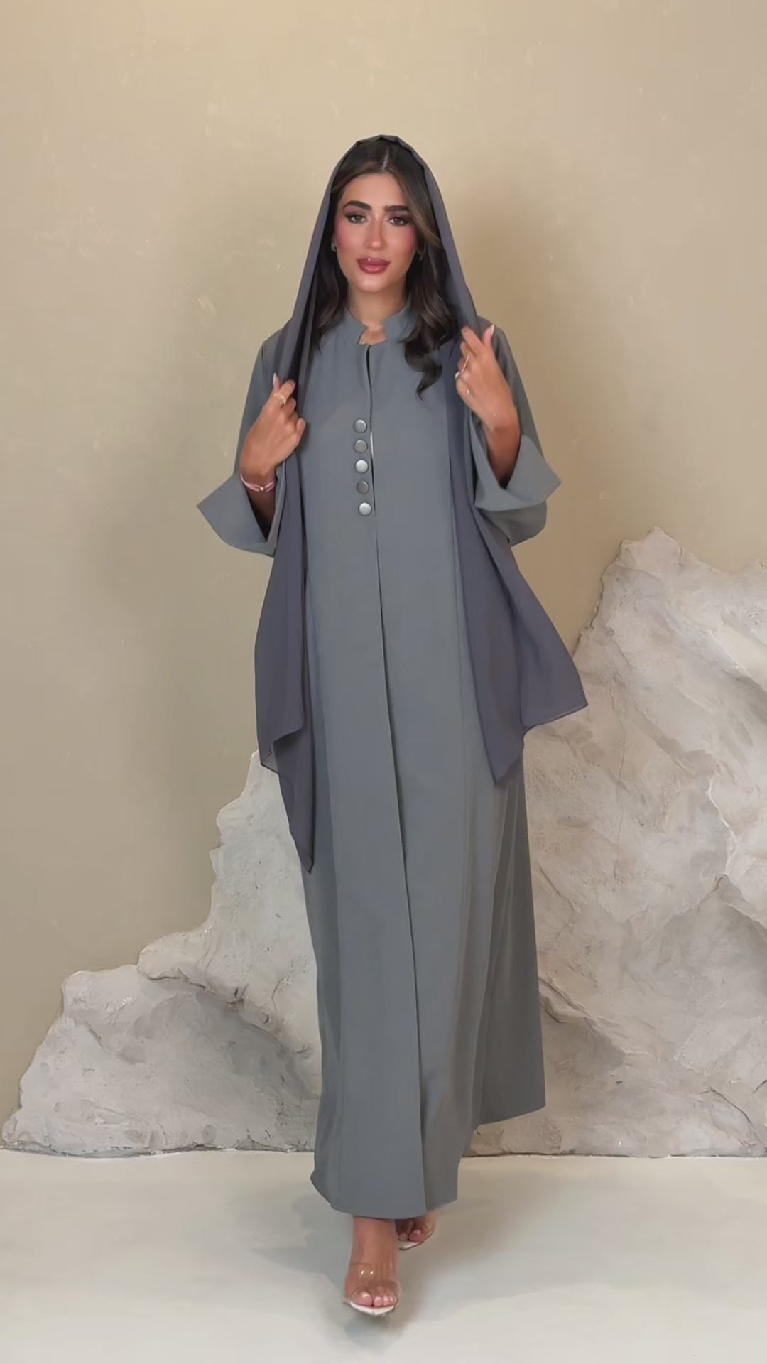 Zarina Grey Abaya
