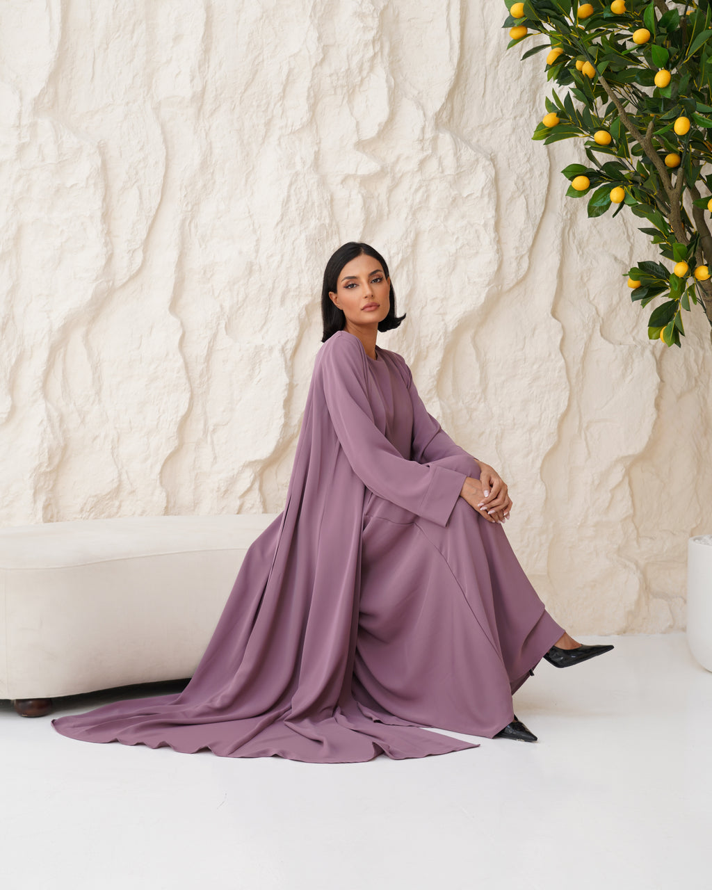 Aziza Purple Abaya