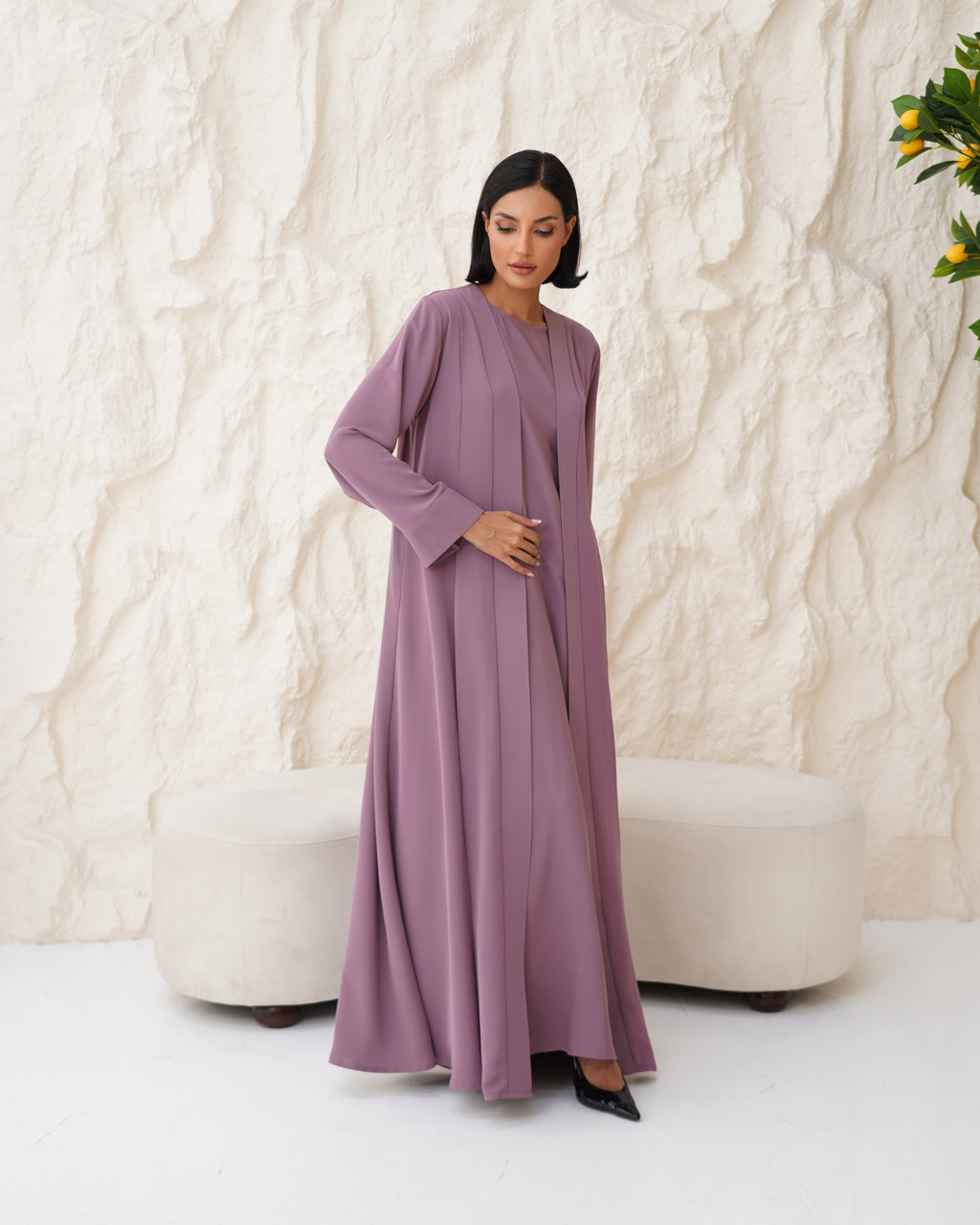 Aziza Purple Abaya