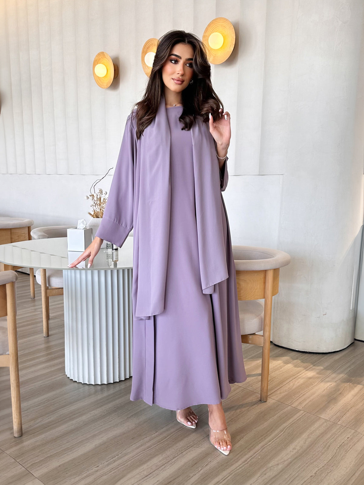 Aziza Purple Abaya