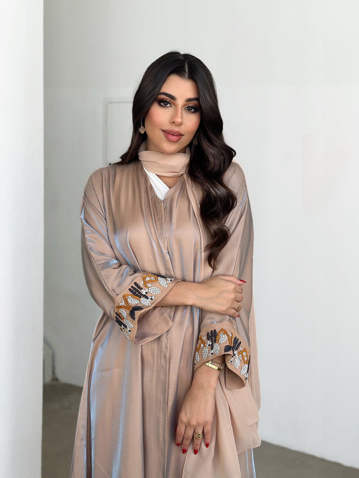 Jawhara Orange Abaya