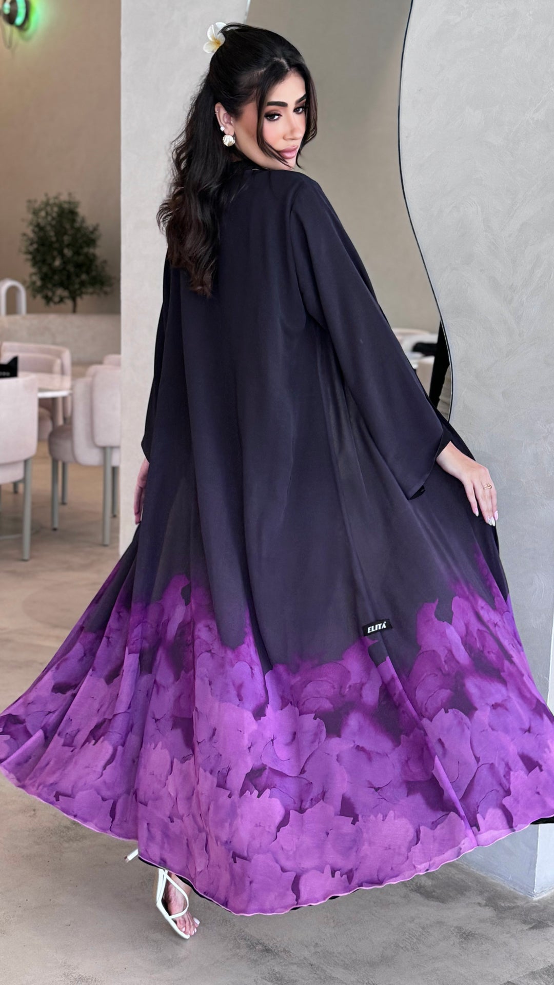 Raheeq Purple Abaya