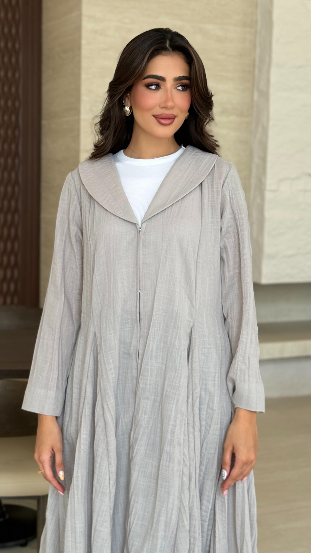 Noor Light Grey Abaya