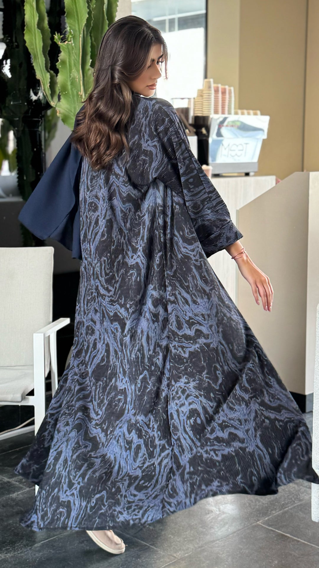 Serene Navy Blue Abaya
