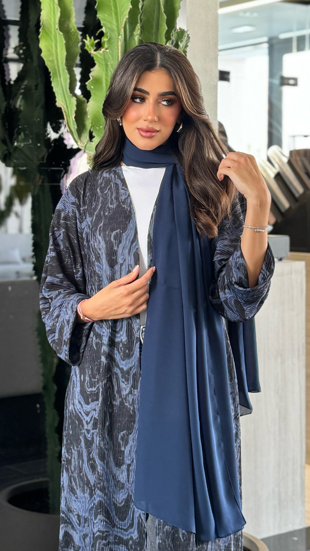 Serene Navy Blue Abaya