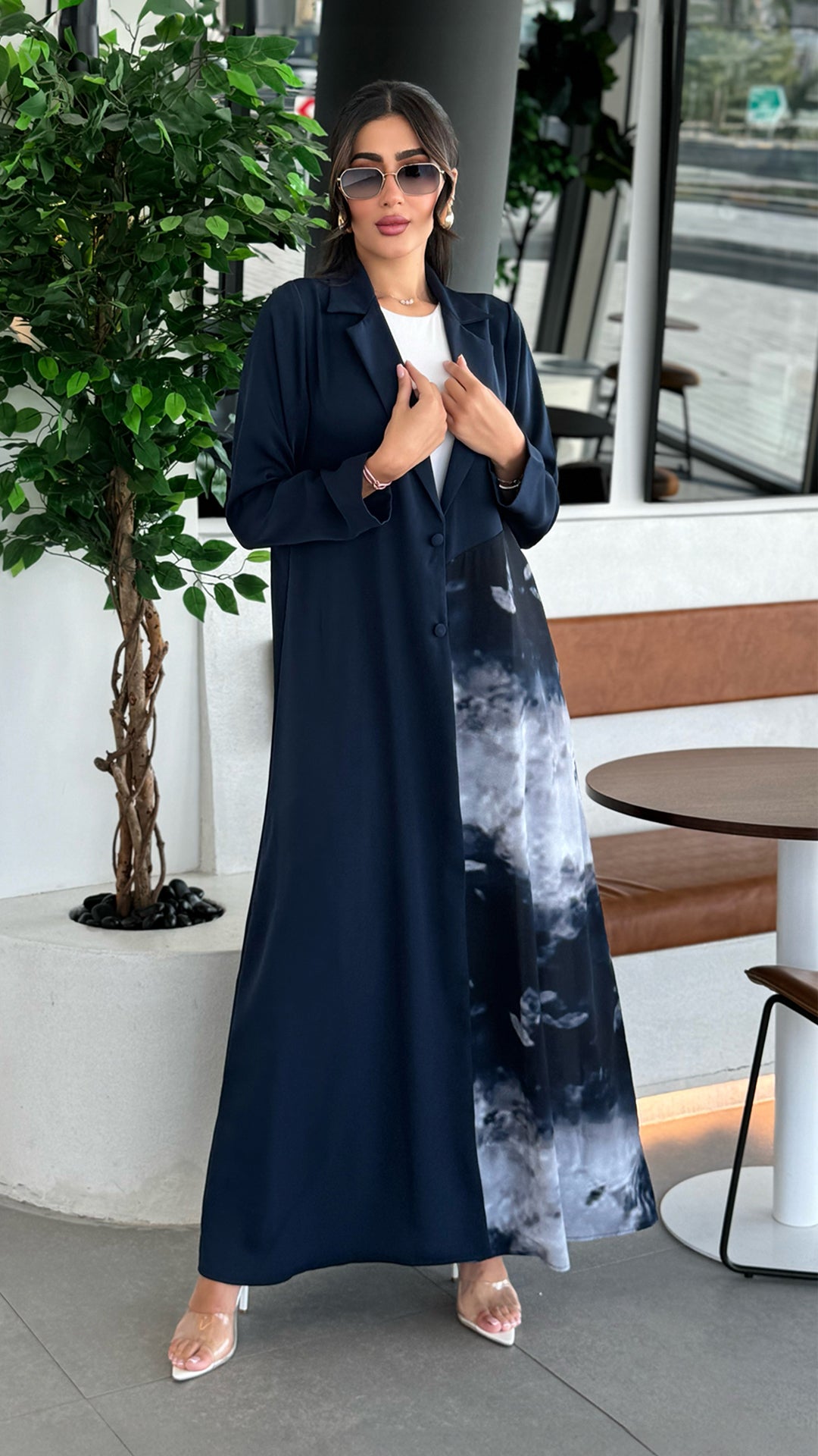 Dalal Navy Blue Abaya